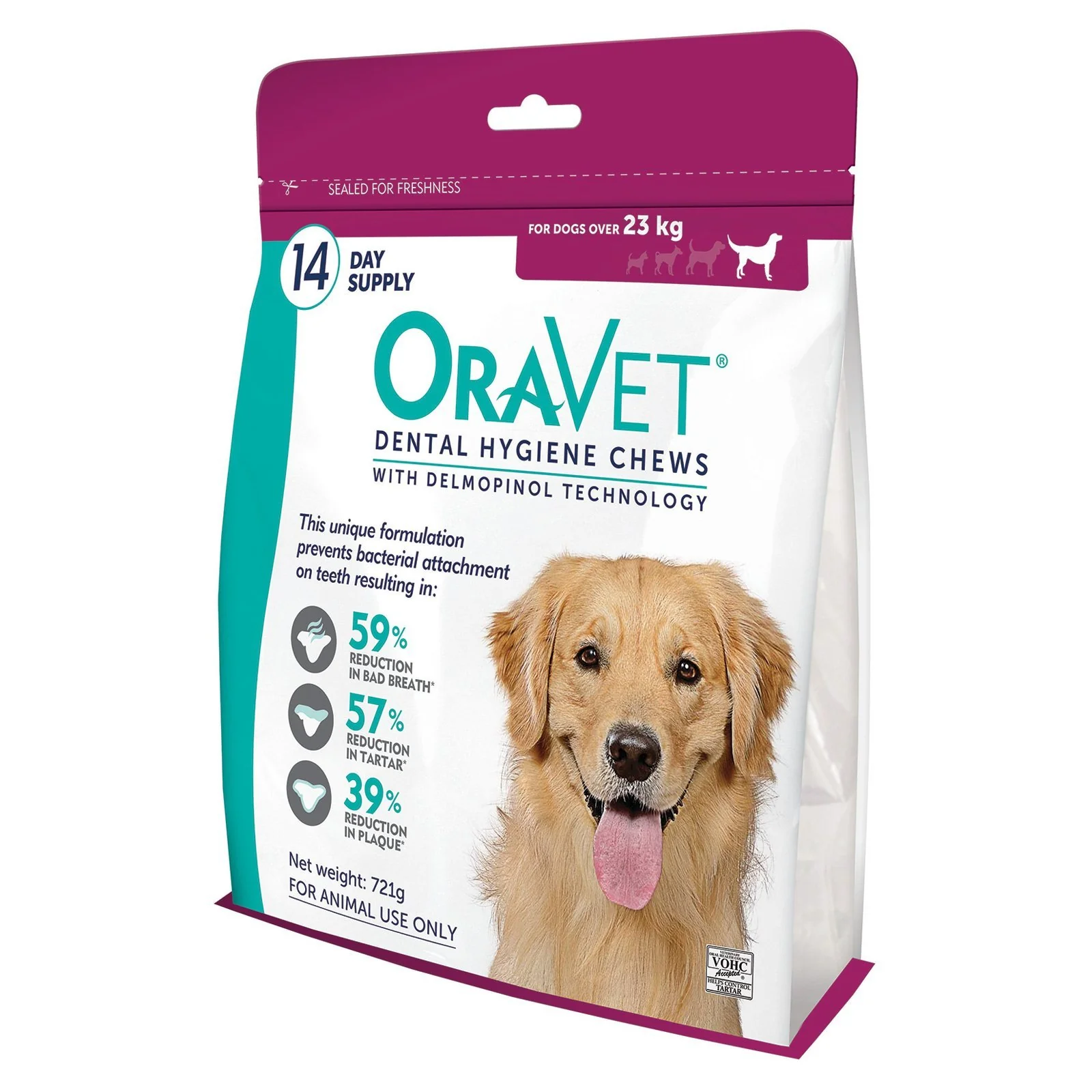 OraVet Dental Hygiene Chews for Large Dogs 14 Pack - Image 2