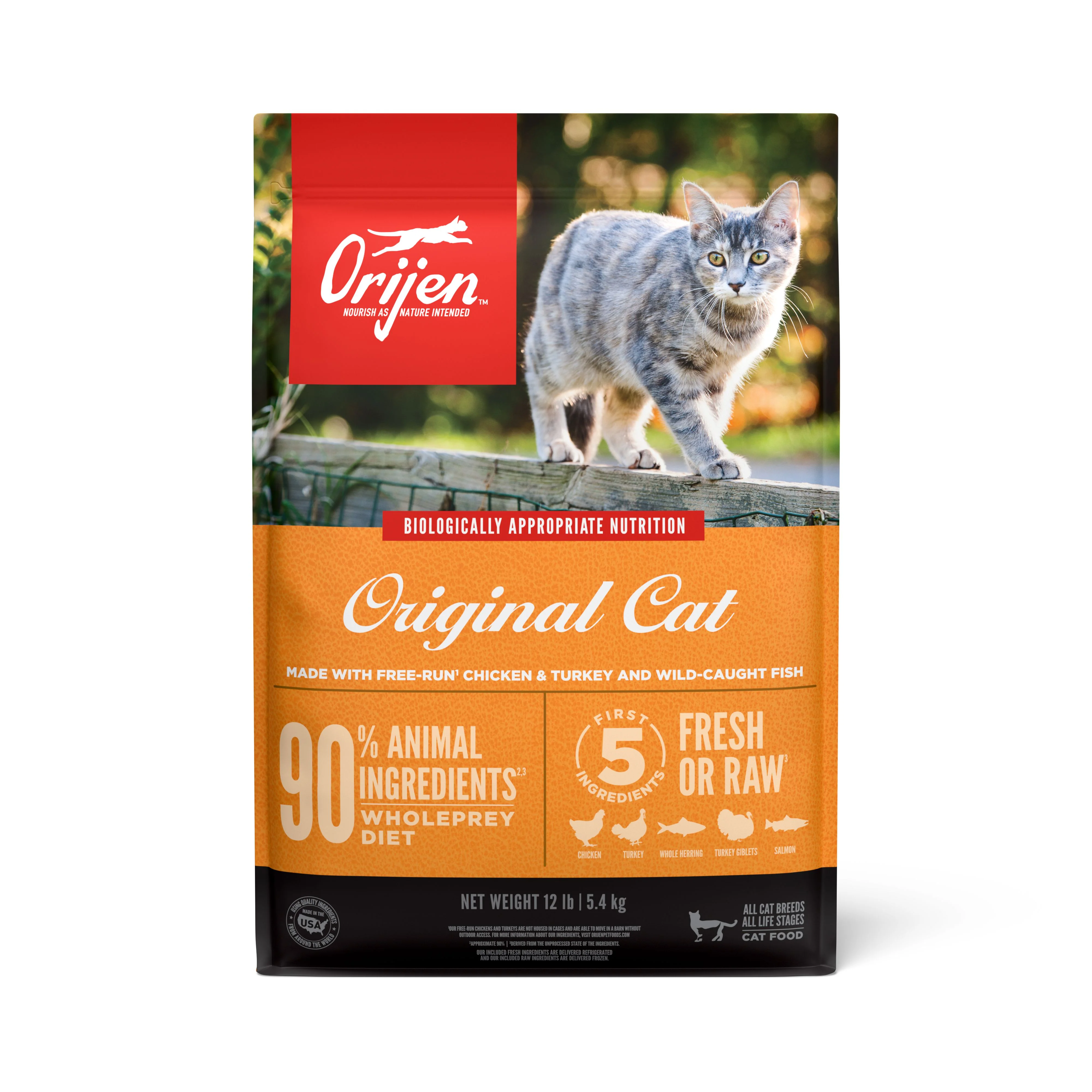 ORIJEN Original Biologically Appropriate Dry Cat Food 5.4kg - Image 2