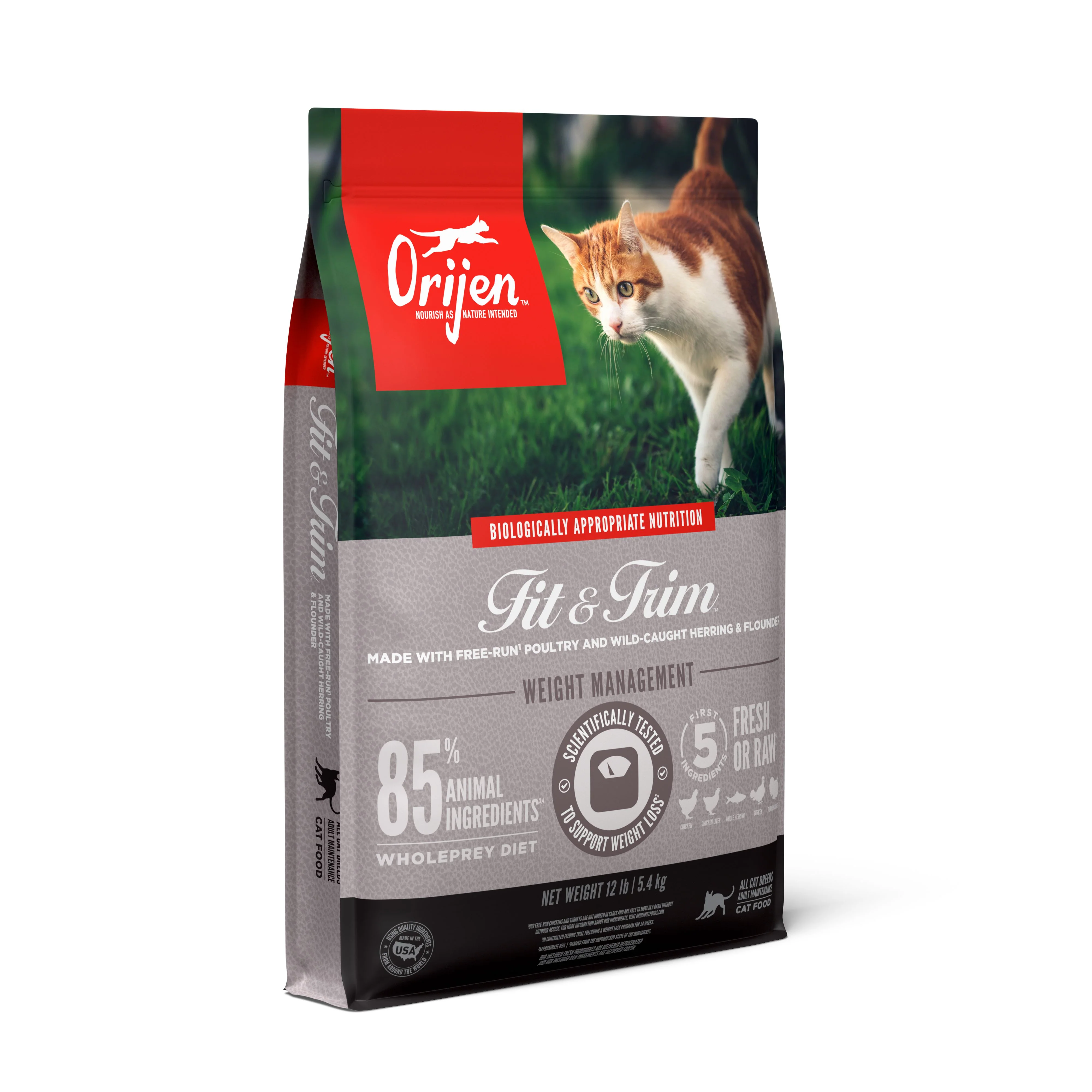 ORIJEN Fit and Trim Biologically Appropriate Dry Cat Food 5.4kg - Image 10