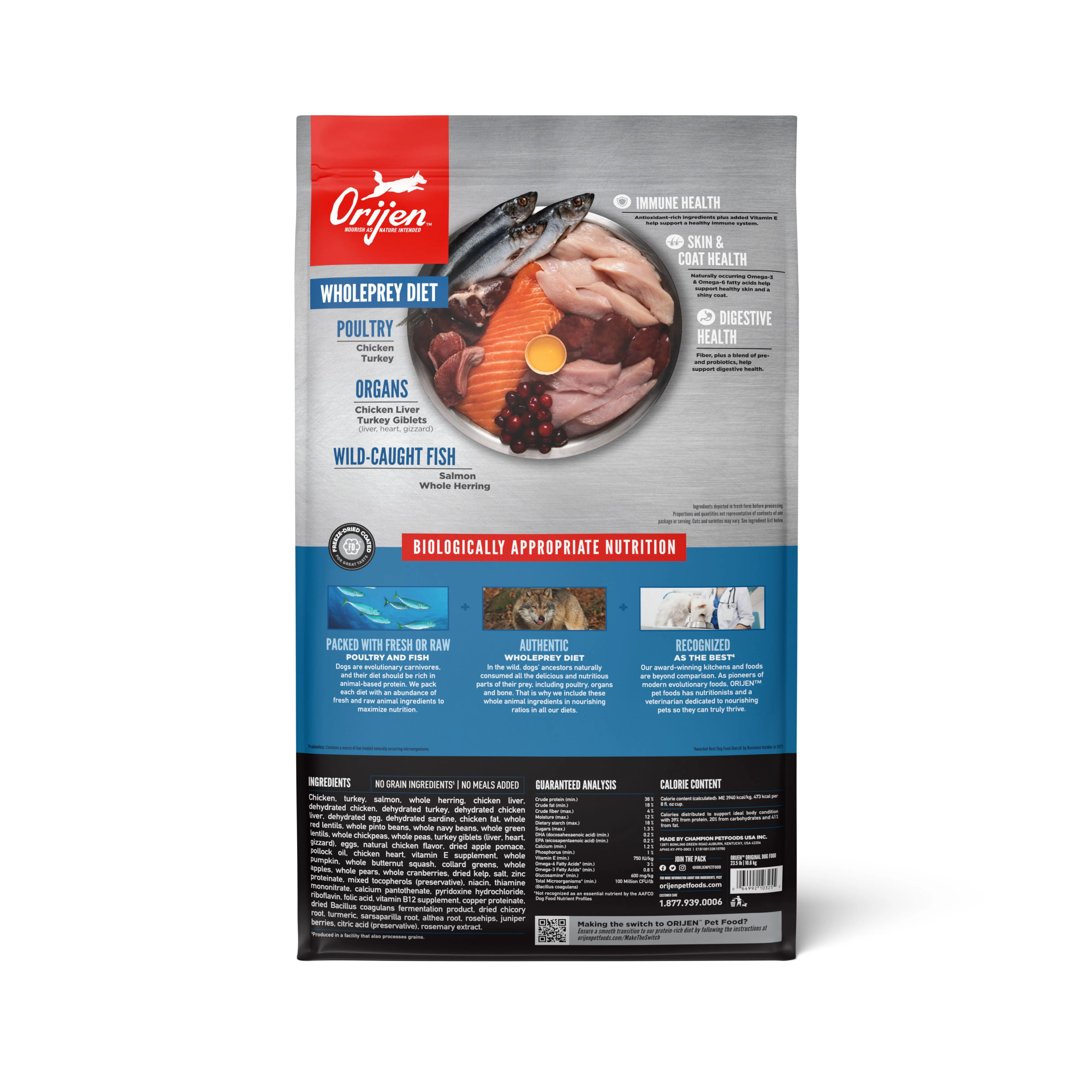 ORIJEN Original Biologically Appropriate Dry Dog Food 10.6kg - Image 4