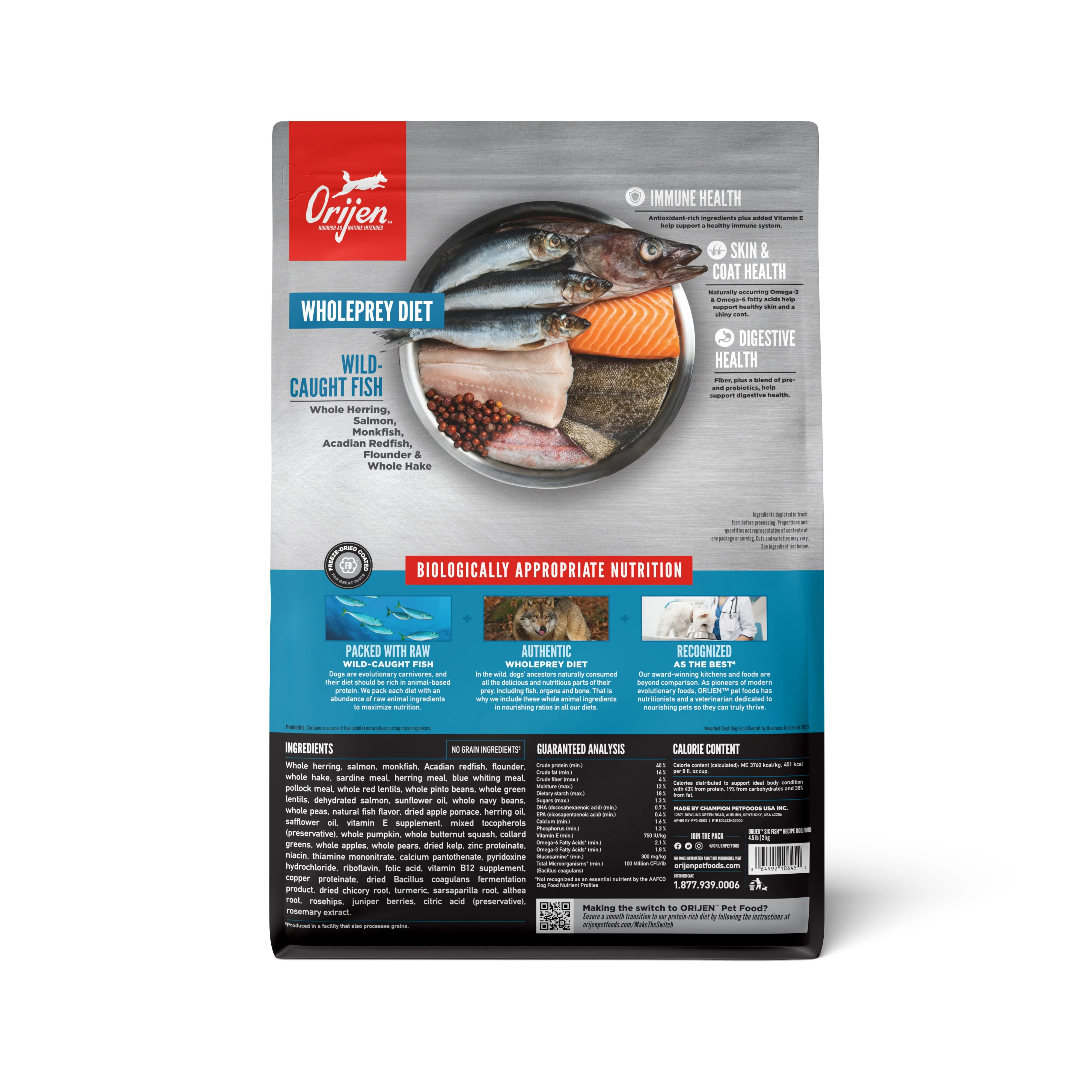 ORIJEN Six Fish Biologically Appropriate Dry Dog Food 2kg - Image 4
