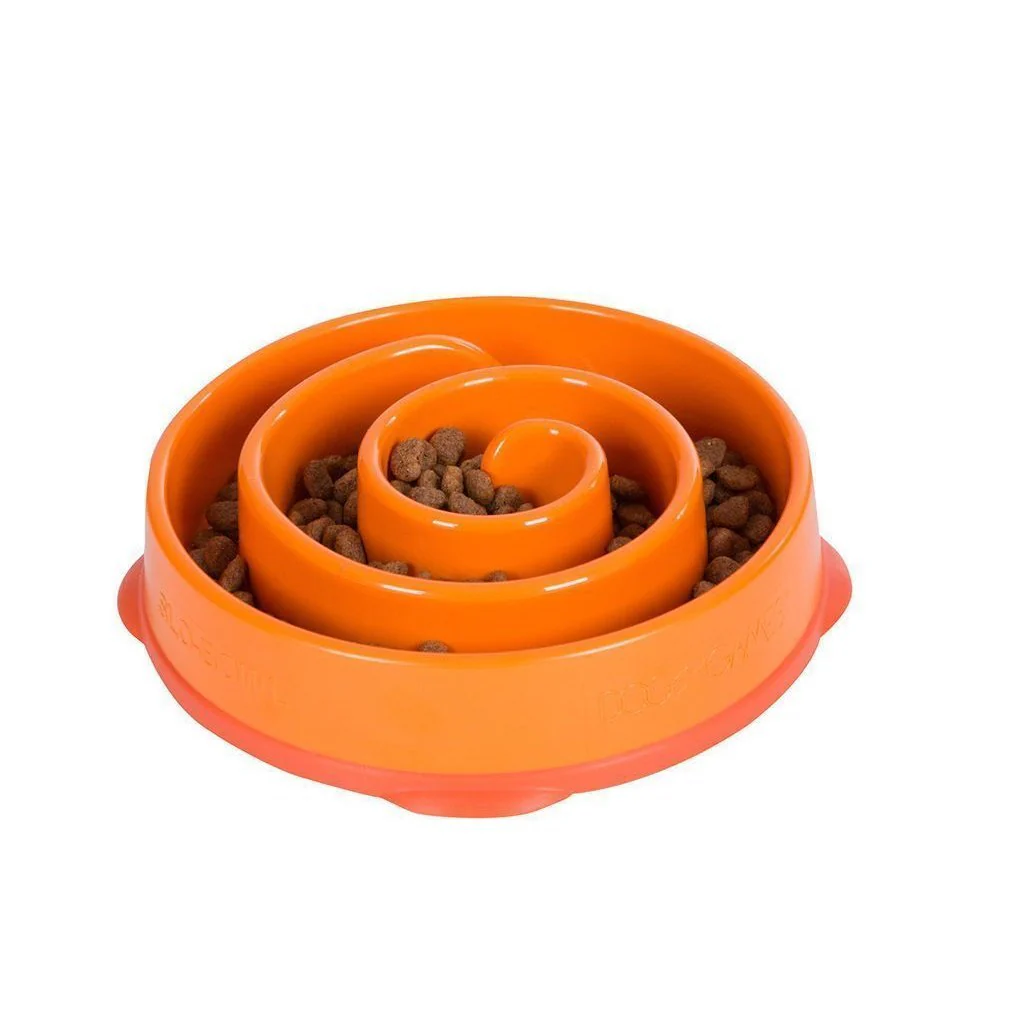 Outward Hound Fun Feeder Slo-Bowl Maze Dog Bowl Mini Orange - Image 3