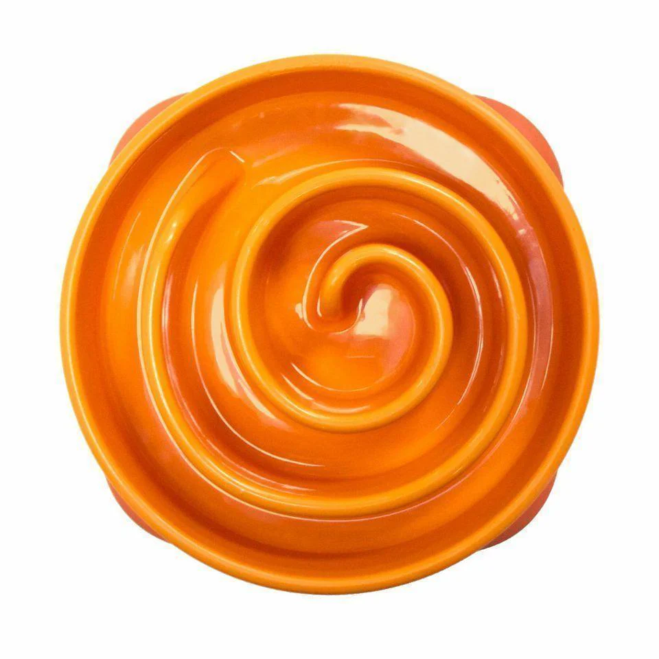 Outward Hound Fun Feeder Slo-Bowl Maze Dog Bowl Orange