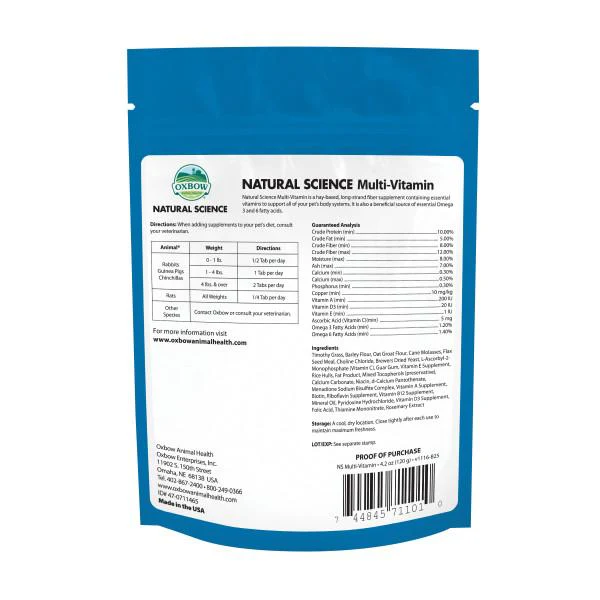 Oxbow Natural Science Multi Vitamin 60 Pack - Image 2