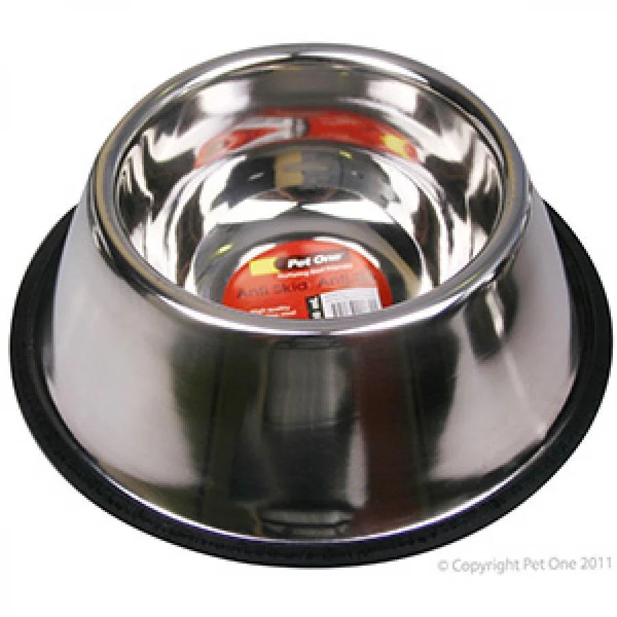 Pet One Bowl Stainless Steel Anti-Skid Tall 900Ml