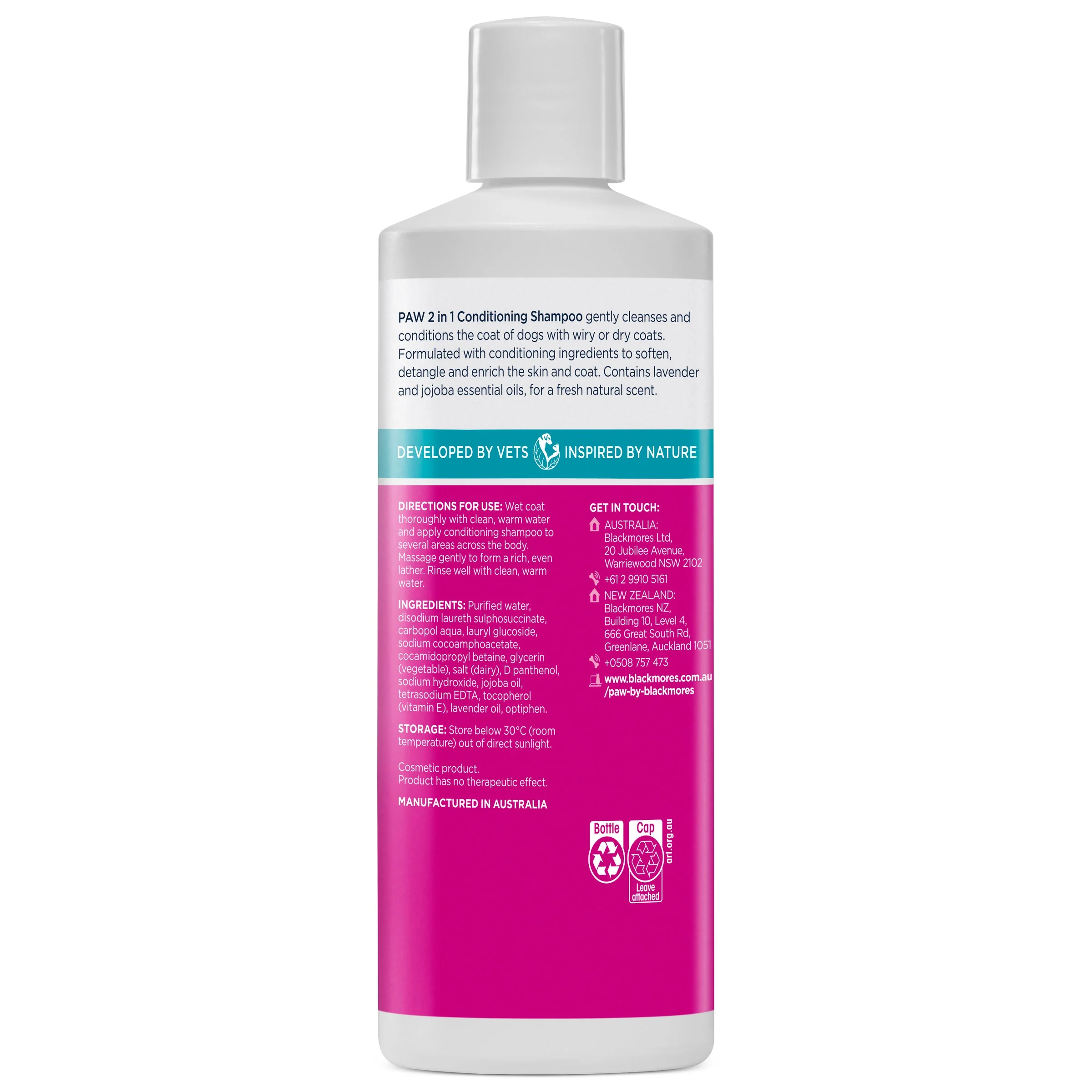 PAW by Blackmores 2-in-1 Conditioning Shampoo for Dogs 500ml - Image 2