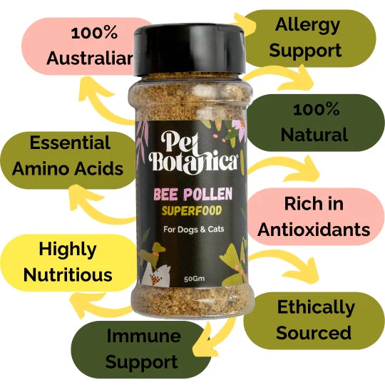Pet Botanica Superfood Bee Pollen Meal Topper for Dogs and Cats 50g - Image 4