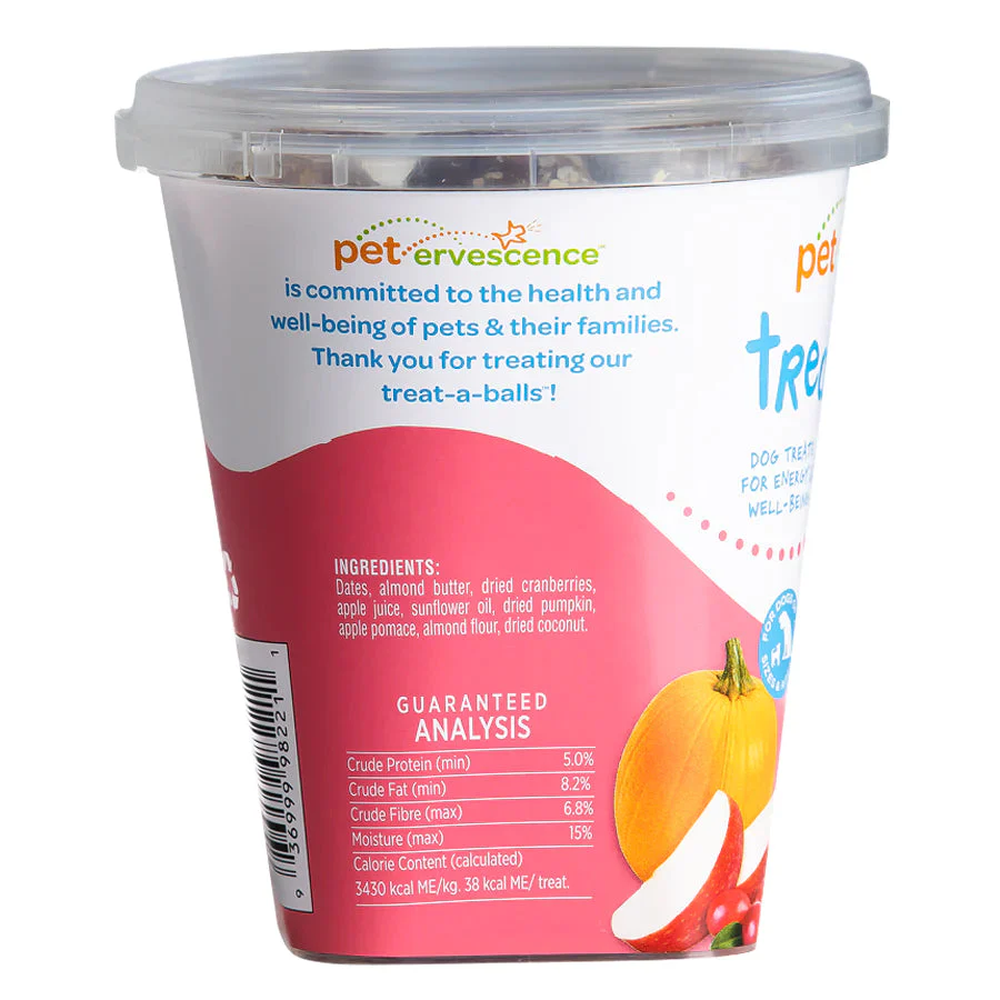 Petervescence Treat A Balls Cranberry Pumpkin and Apple Dog Treats 198g - Image 4