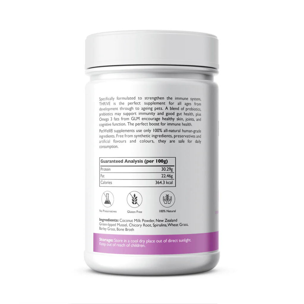 PetWell Thrive Immune Support Formula for Dogs and Cats 125g - Image 2