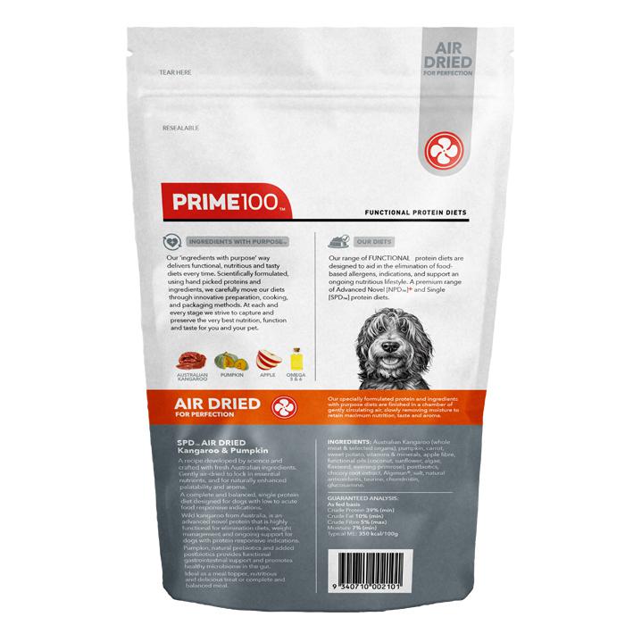 Prime 100 SPD Air Kangaroo and Pumpkin Dog Food 120g - Image 3