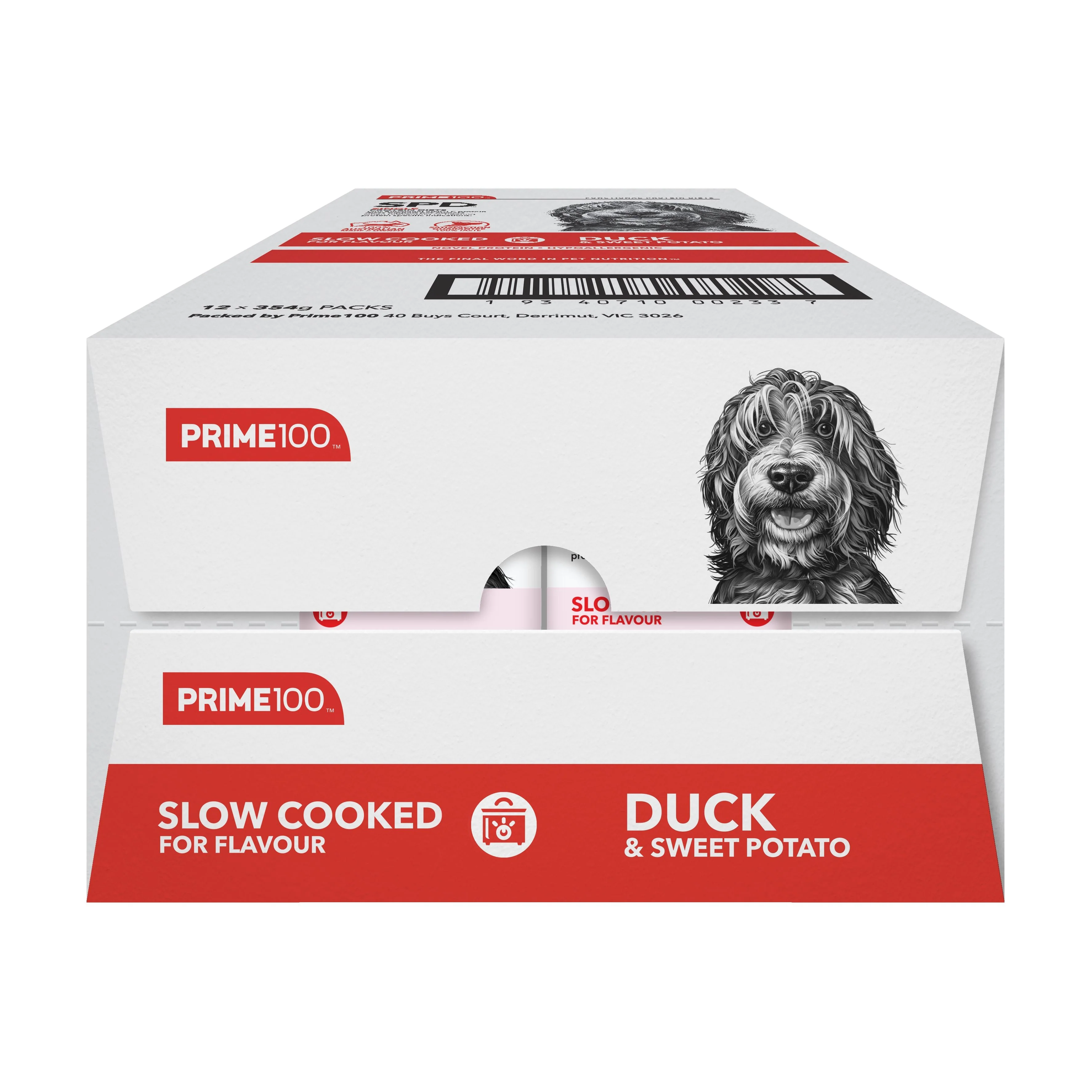 Prime 100 Slow Cooked Duck and Sweet Potato Dog Food 354g x12 - Image 4