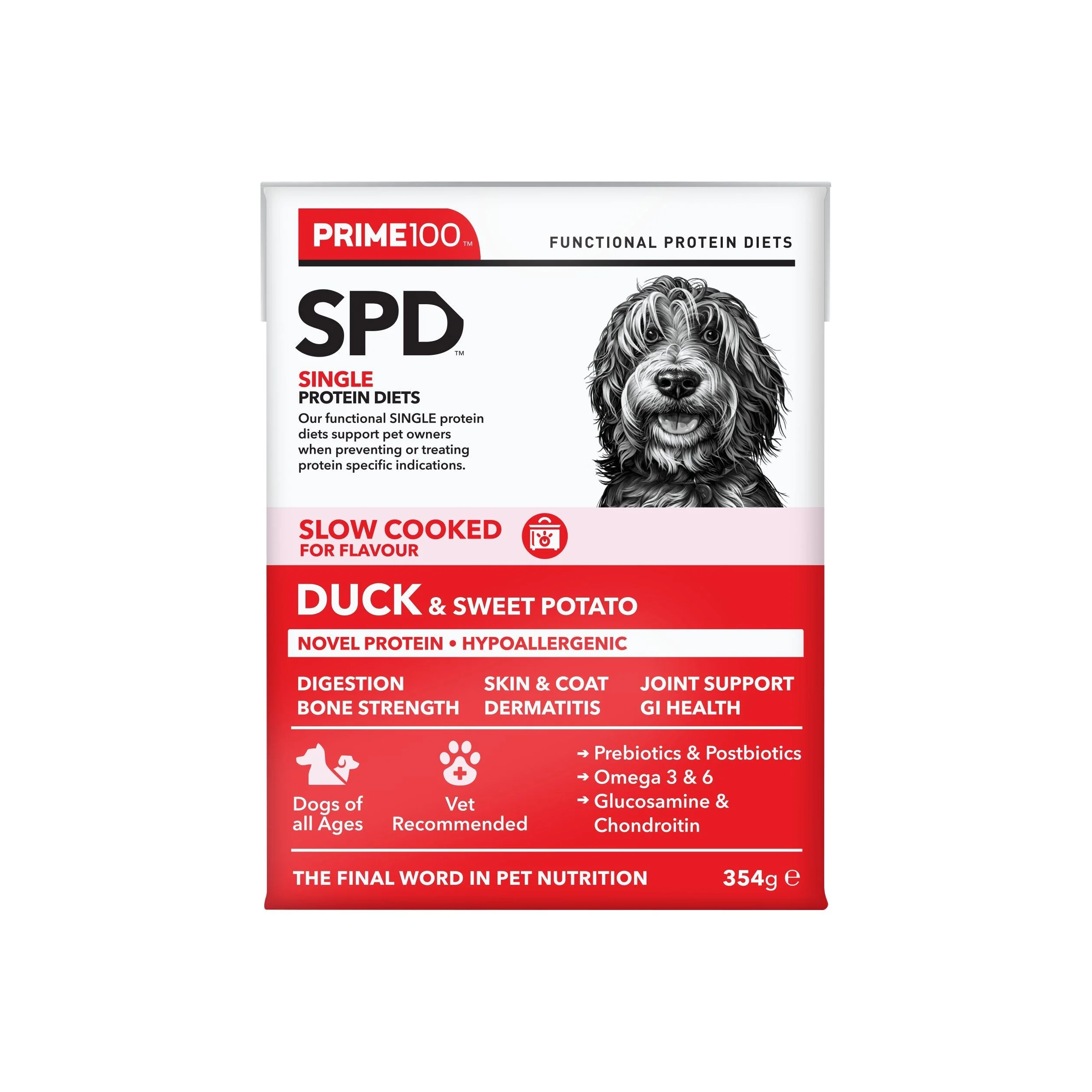 Prime 100 Slow Cooked Duck and Sweet Potato Dog Food 354g x12 - Image 6
