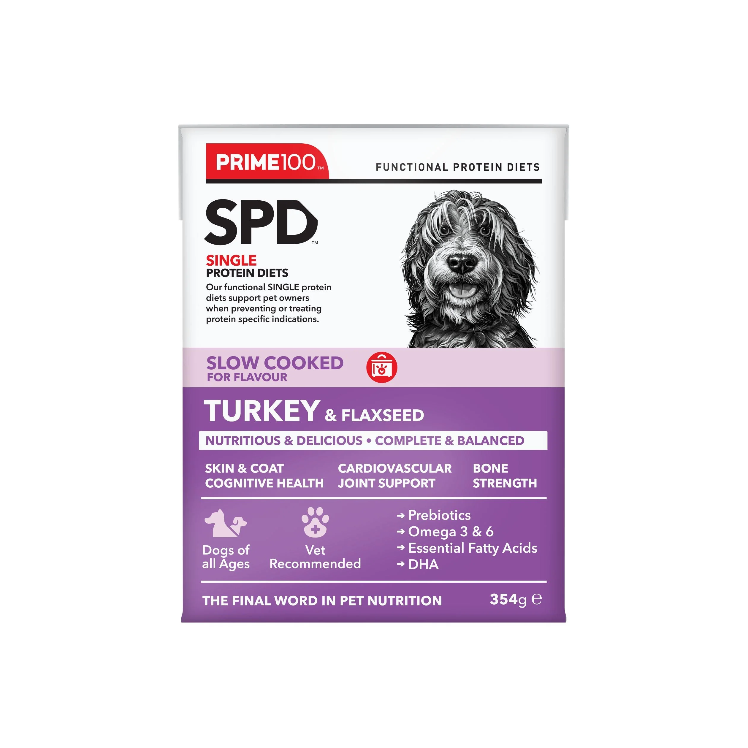 Prime 100 Slow Cooked Turkey and Flaxseed 354g x12 - Image 4