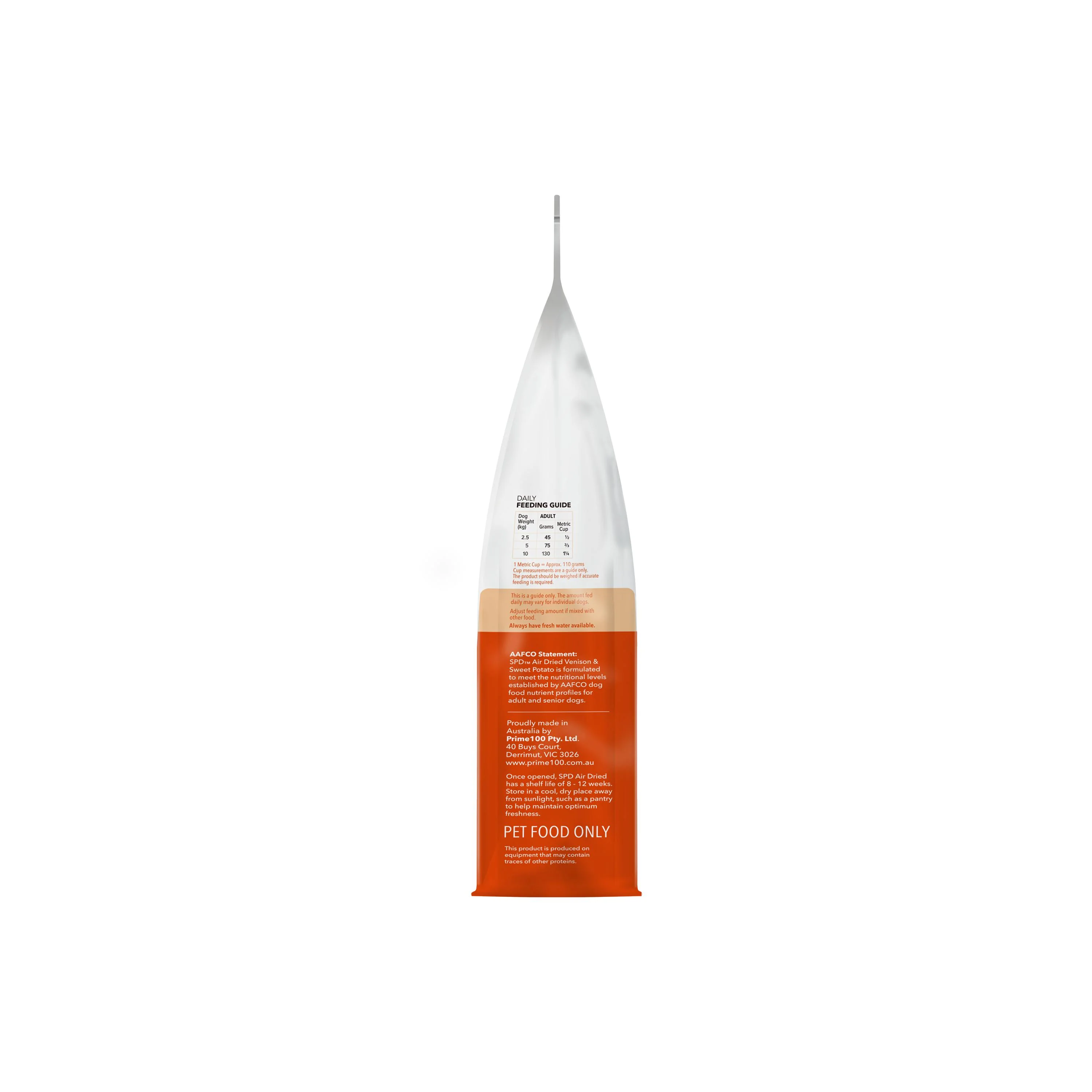 Prime 100 SPD Air Venison and Sweet Potato Dog Food 120g - Image 3