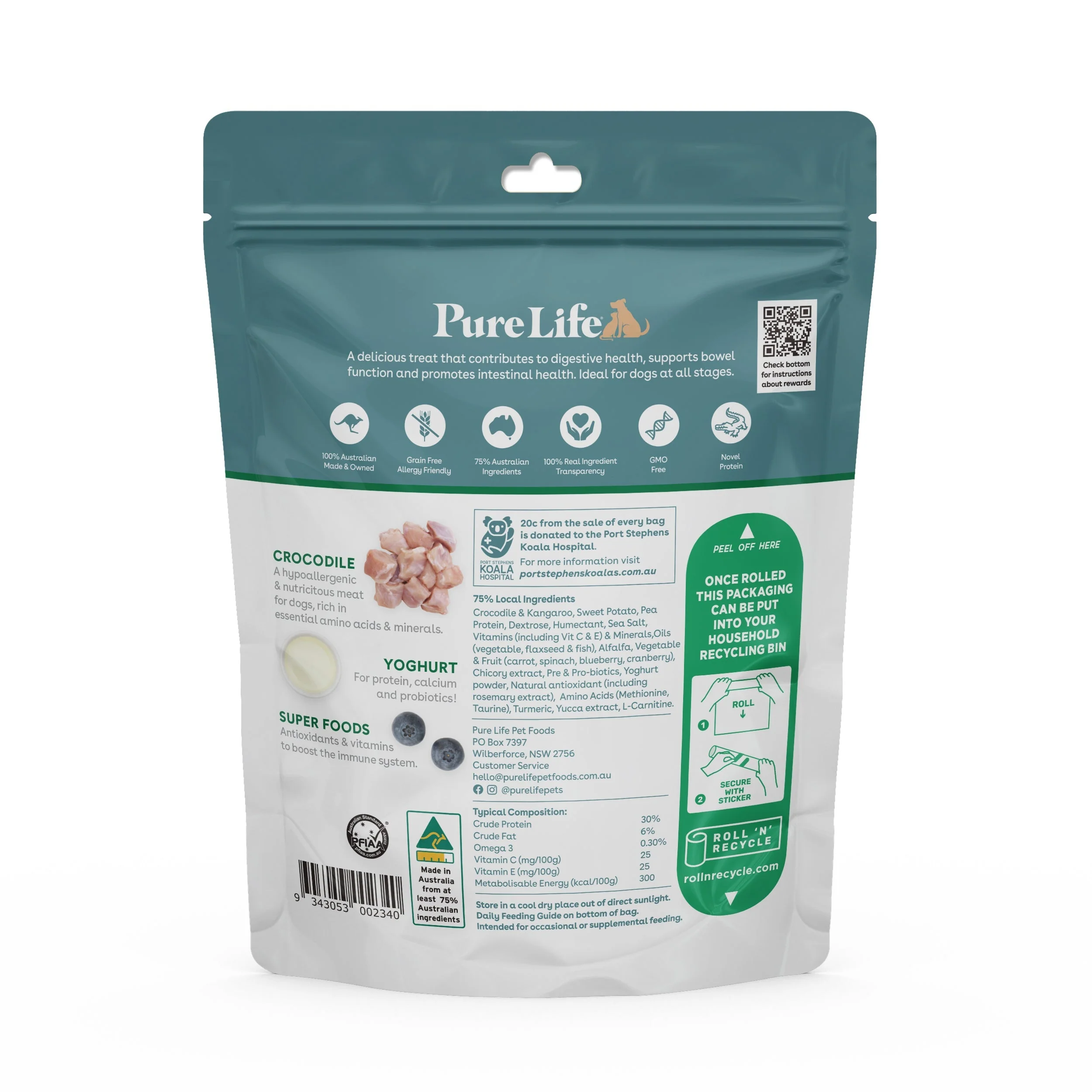 Pure Life Hypoallergenic Crocodile Treats for Dogs - Image 2