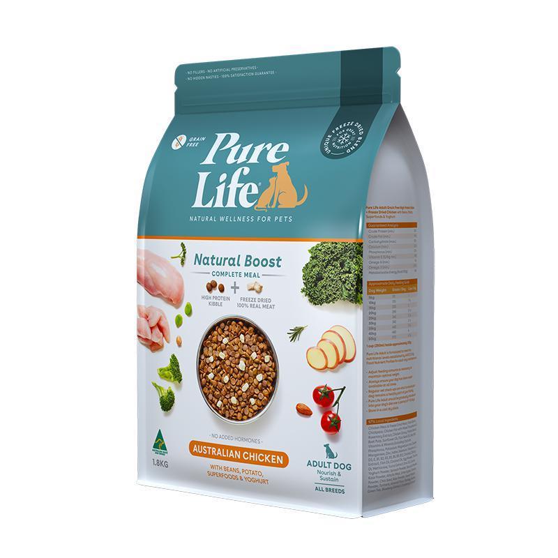 Pure Life Natural Boost Chicken Dry Dog Food 1.8kg - Image 3