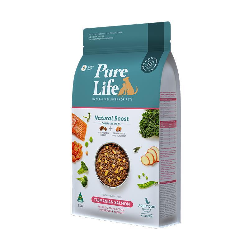 Pure Life Natural Boost Salmon Dry Dog Food 8kg - Image 3