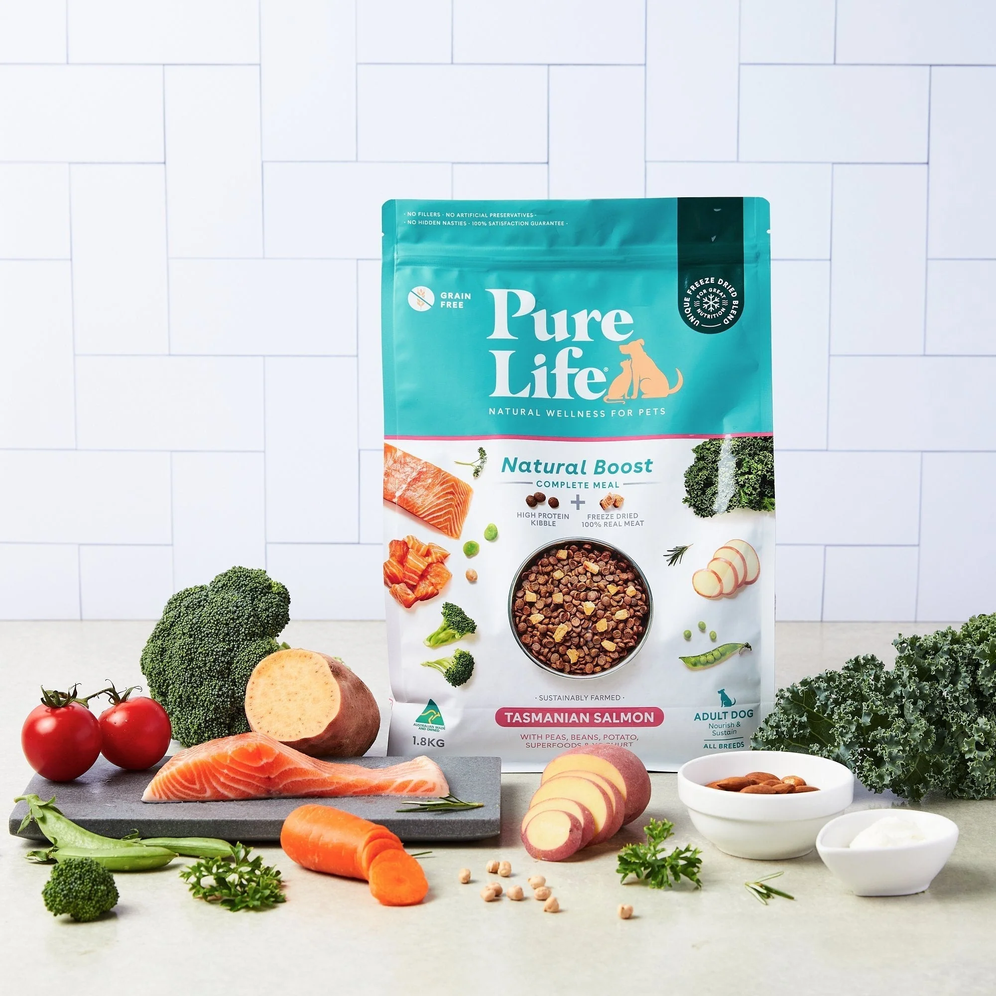 Pure Life Natural Boost Salmon Dry Dog Food 8kg - Image 7
