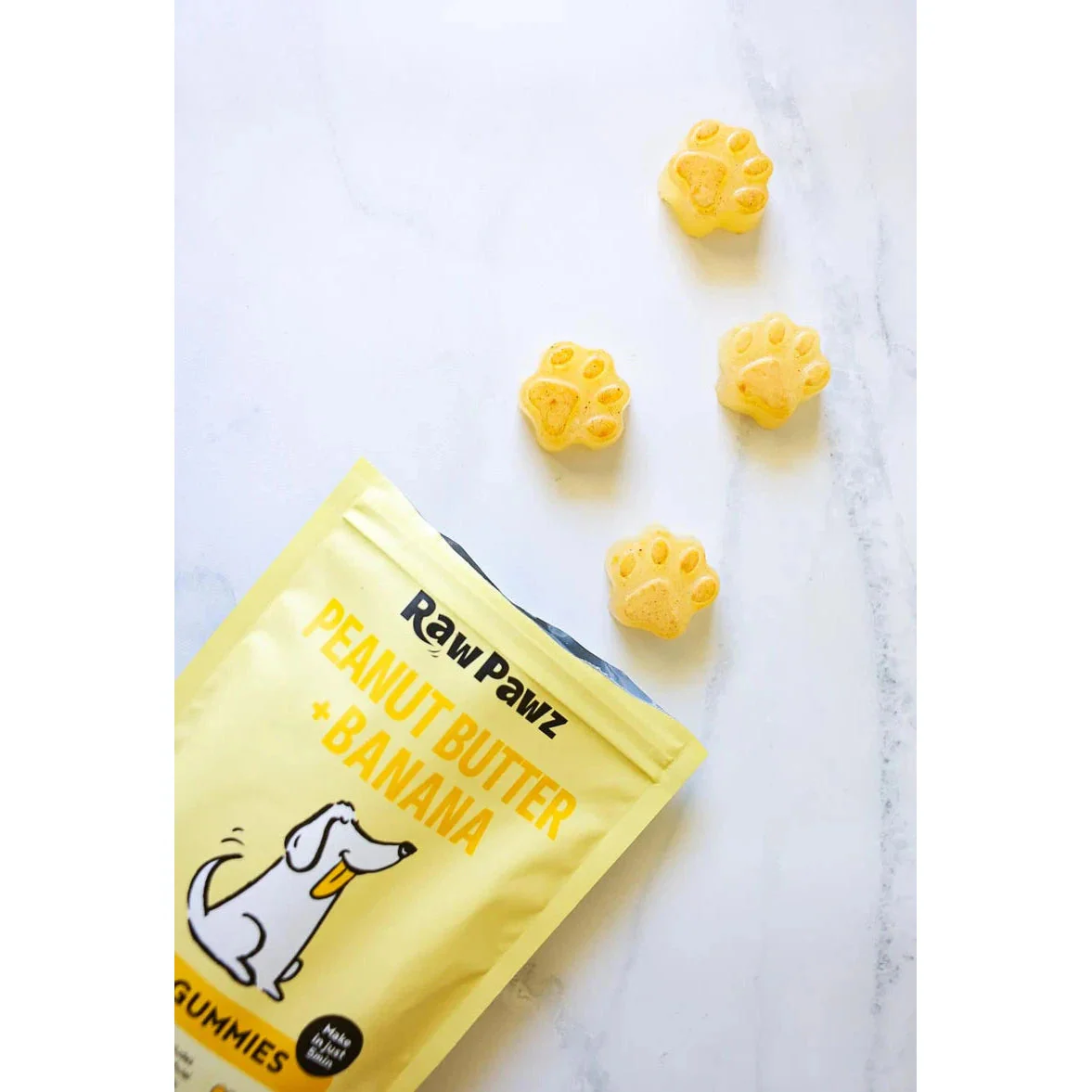Raw Pawz DIY Gummies Banana and Peanut Butter Dog Treats 90g - Image 2