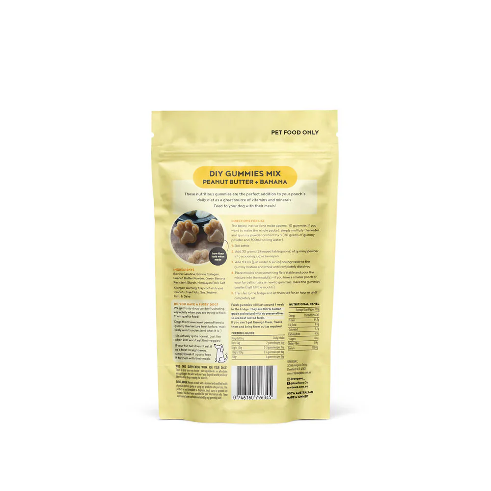 Raw Pawz DIY Gummies Banana and Peanut Butter Dog Treats 90g - Image 3