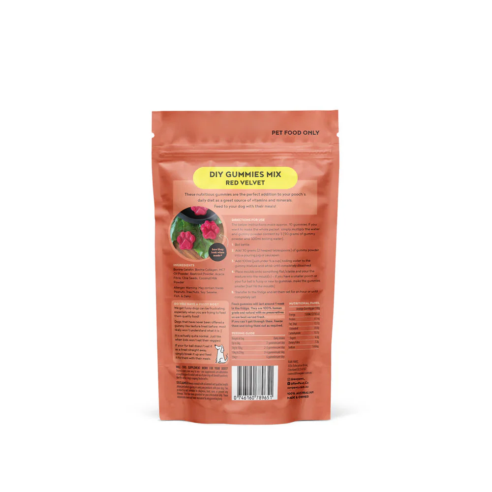 Raw Pawz DIY Gummies Red Velvet Dog Treats 90g - Image 3