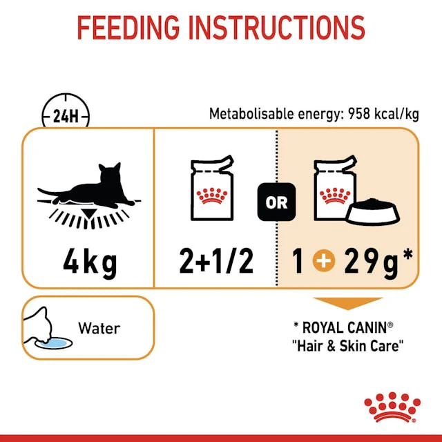 Royal Canin Cat Hair and Skin Care Gravy Adult Wet Food Pouches 85g x 12 - Image 5