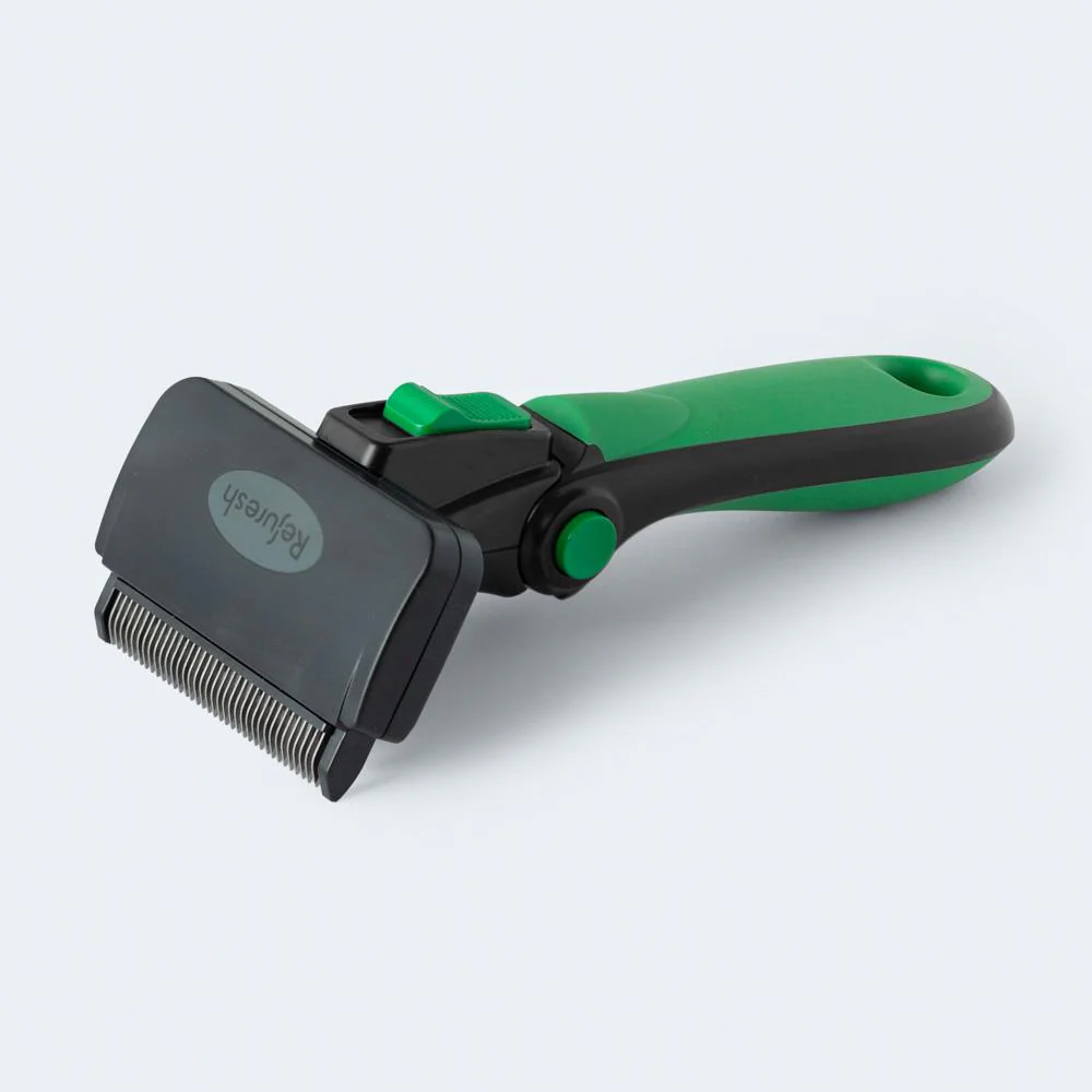 Refuresh Long Hair Dog Deshedding Tool Green Medium - Image 3