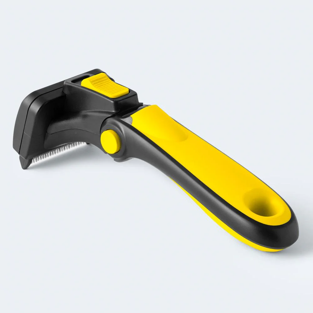 Refuresh Short and Medium Hair Dog Deshedding Tool Yellow Small - Image 4