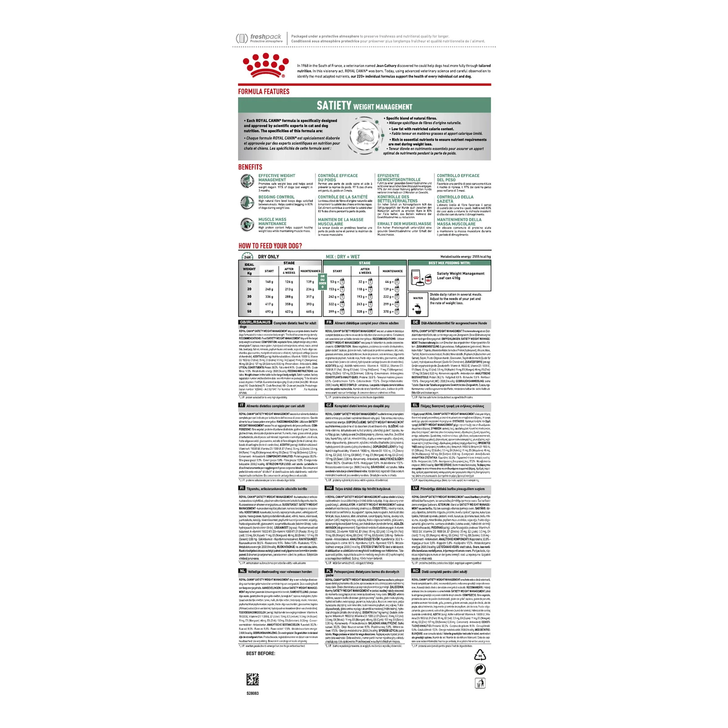 Royal Canin Veterinary Diet Dog Satiety Dry Food 12kg - Image 2
