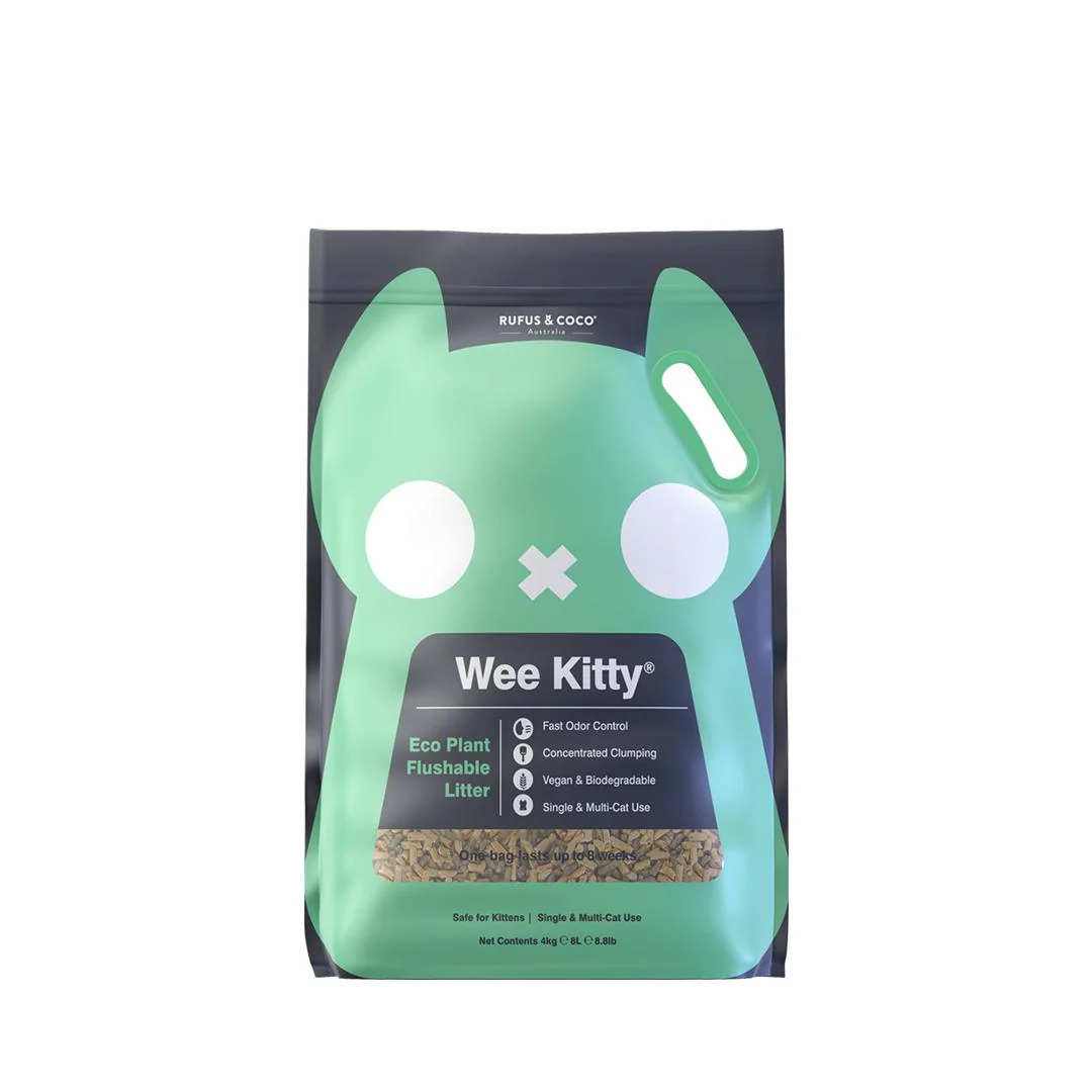 Rufus & Coco Wee Kitty Eco Plant Clumping Cat Litter 4kg