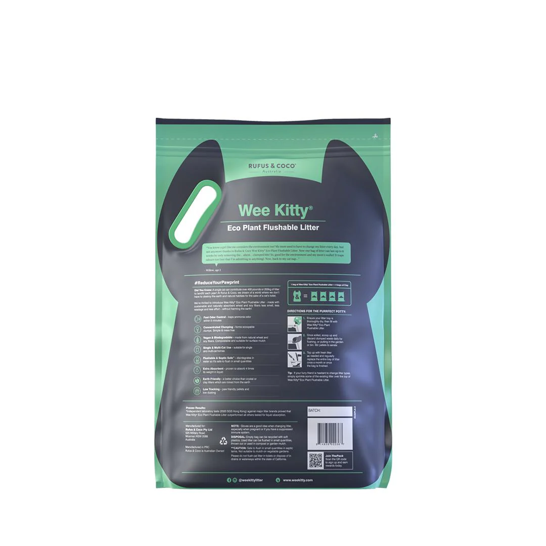 Rufus & Coco Wee Kitty Eco Plant Clumping Cat Litter 4kg - Image 2