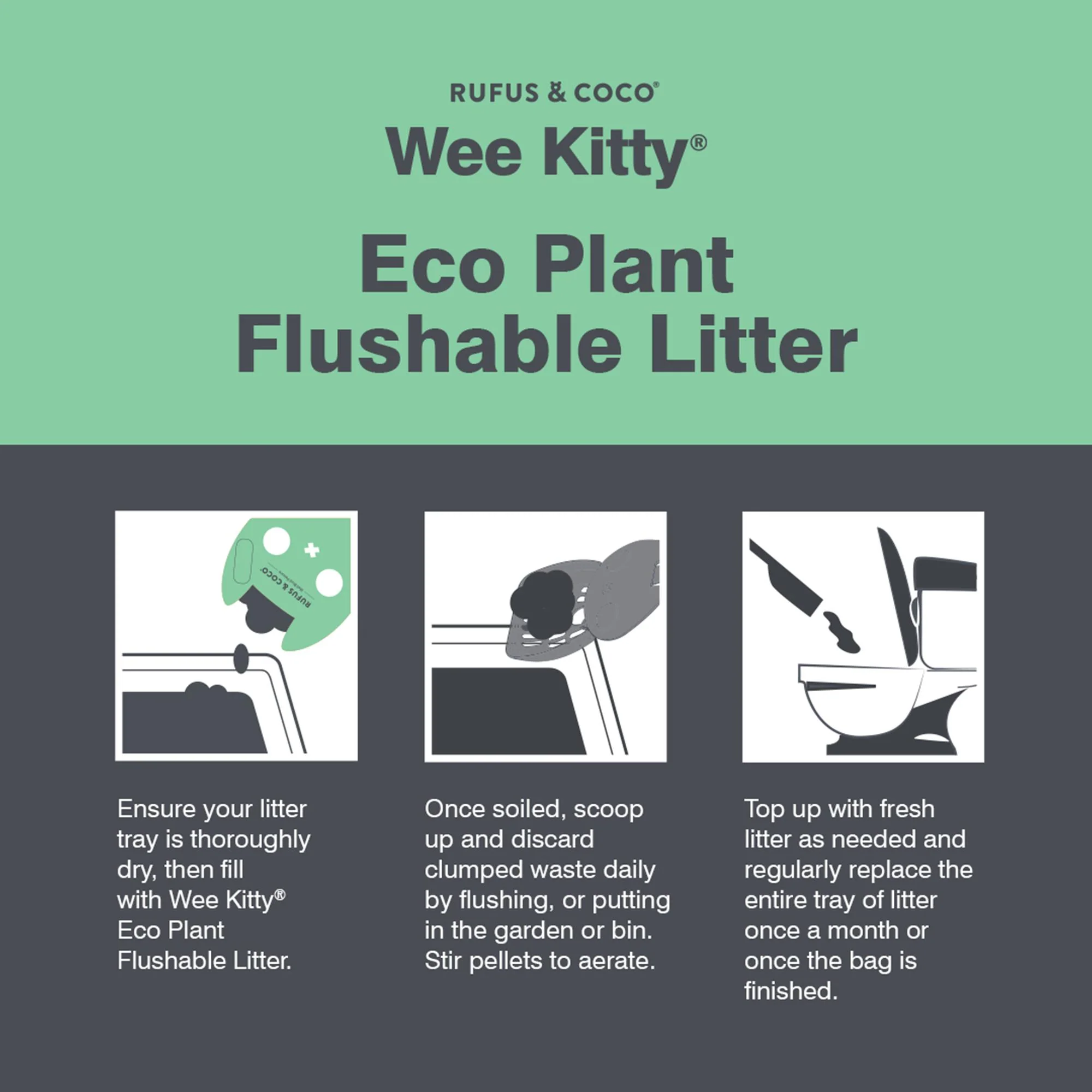 Rufus & Coco Wee Kitty Eco Plant Clumping Cat Litter 4kg - Image 7