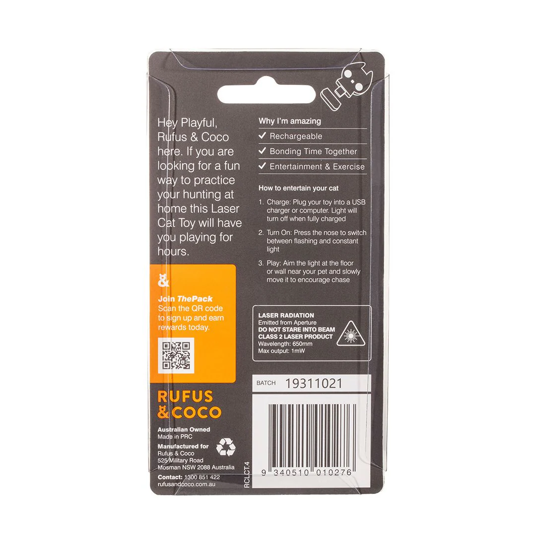 Rufus & Coco Rechargeable Laser Cat Toy - Image 2