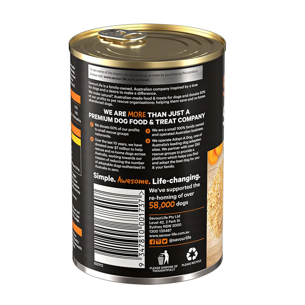 SavourLife Essentials Chicken with Vegetables & Rice Adult Dog Wet Food 400g X12 - Image 7