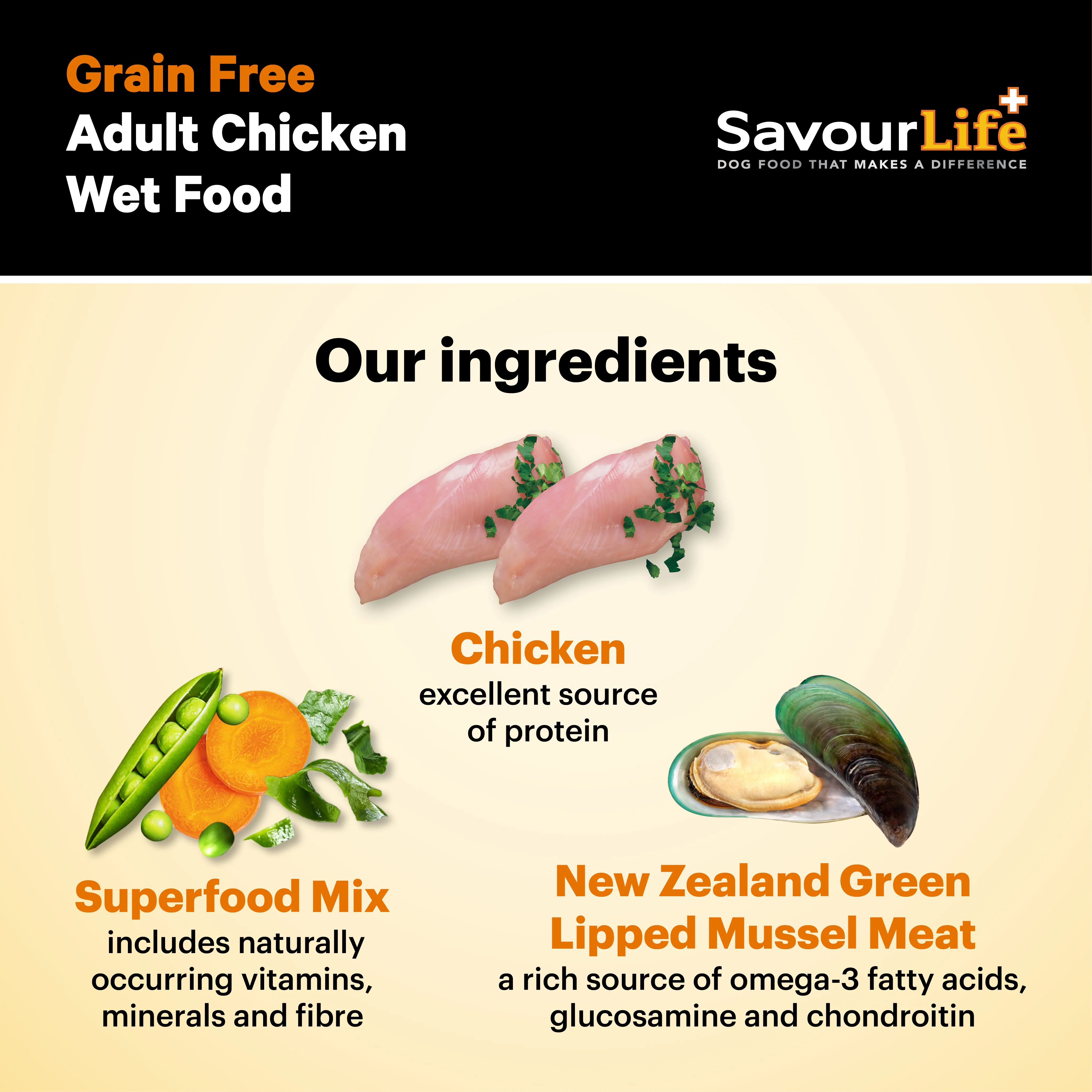 Savourlife Grain Free Chicken Adult Dog Wet Food 375g X12 - Image 10
