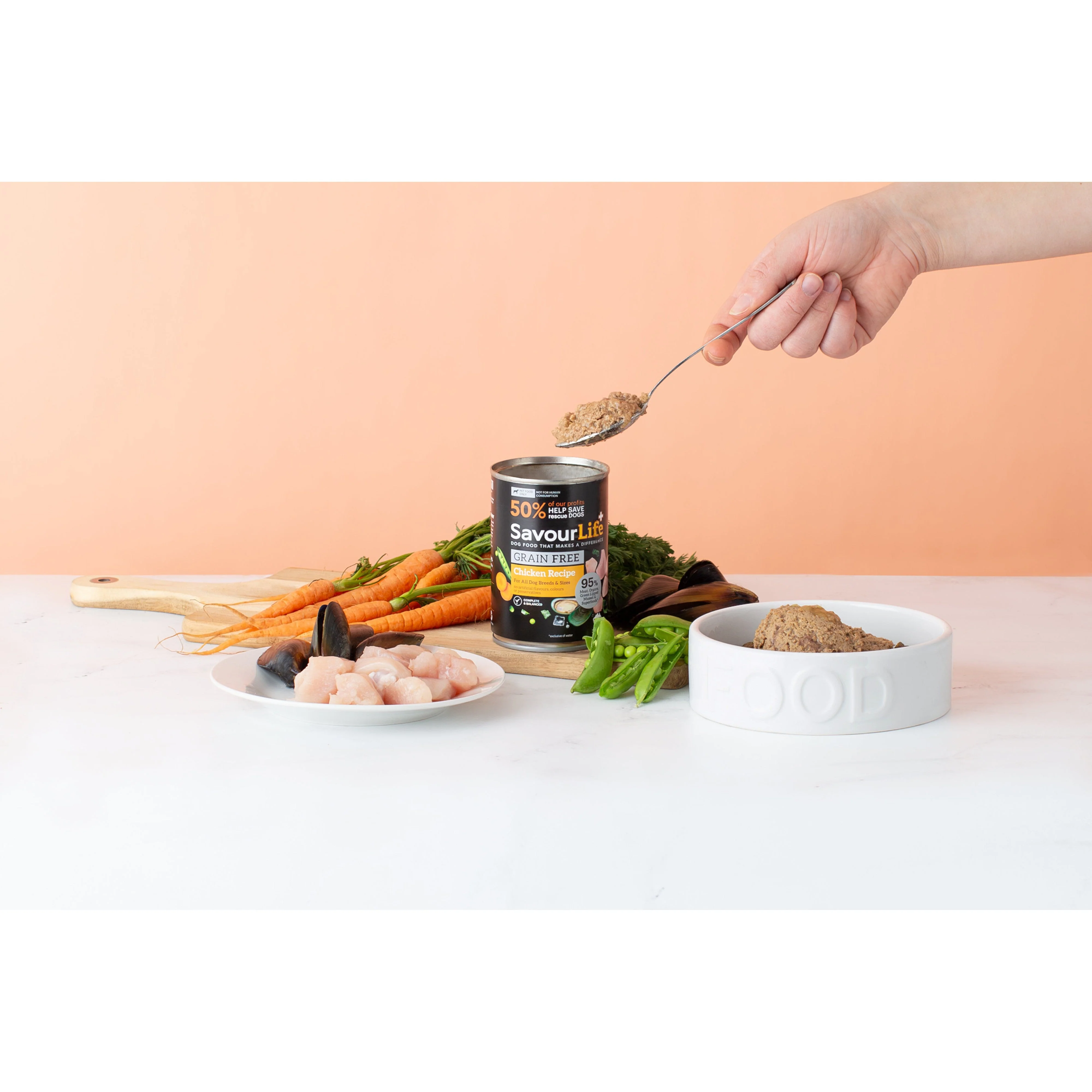 Savourlife Grain Free Chicken Adult Dog Wet Food 375g X12 - Image 2