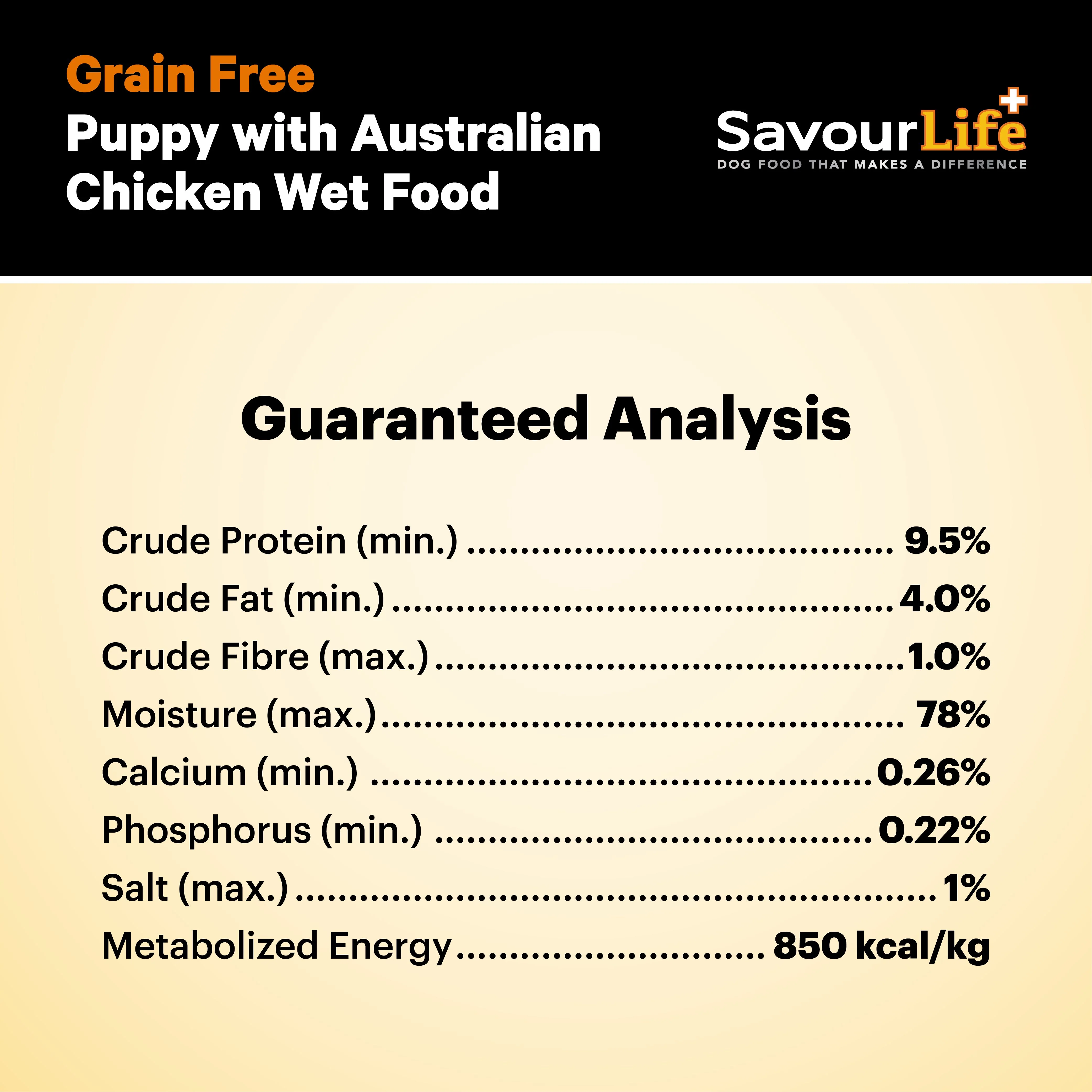 Savourlife Grain Free Chicken Puppy Wet Food 375g X12 - Image 10