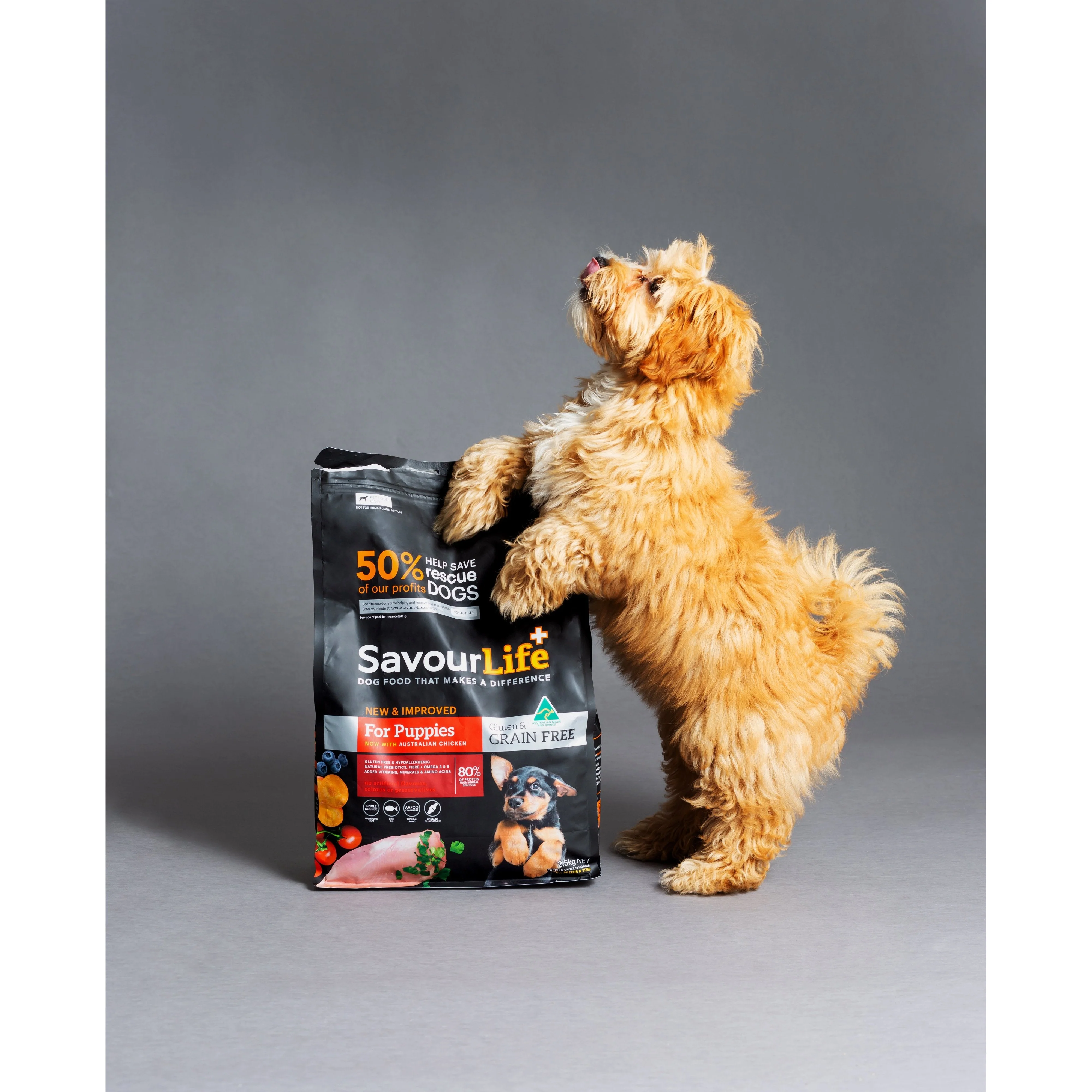 SavourLife Grain Free Dry Dog Food Chicken for Puppies 2.5kg - Image 5