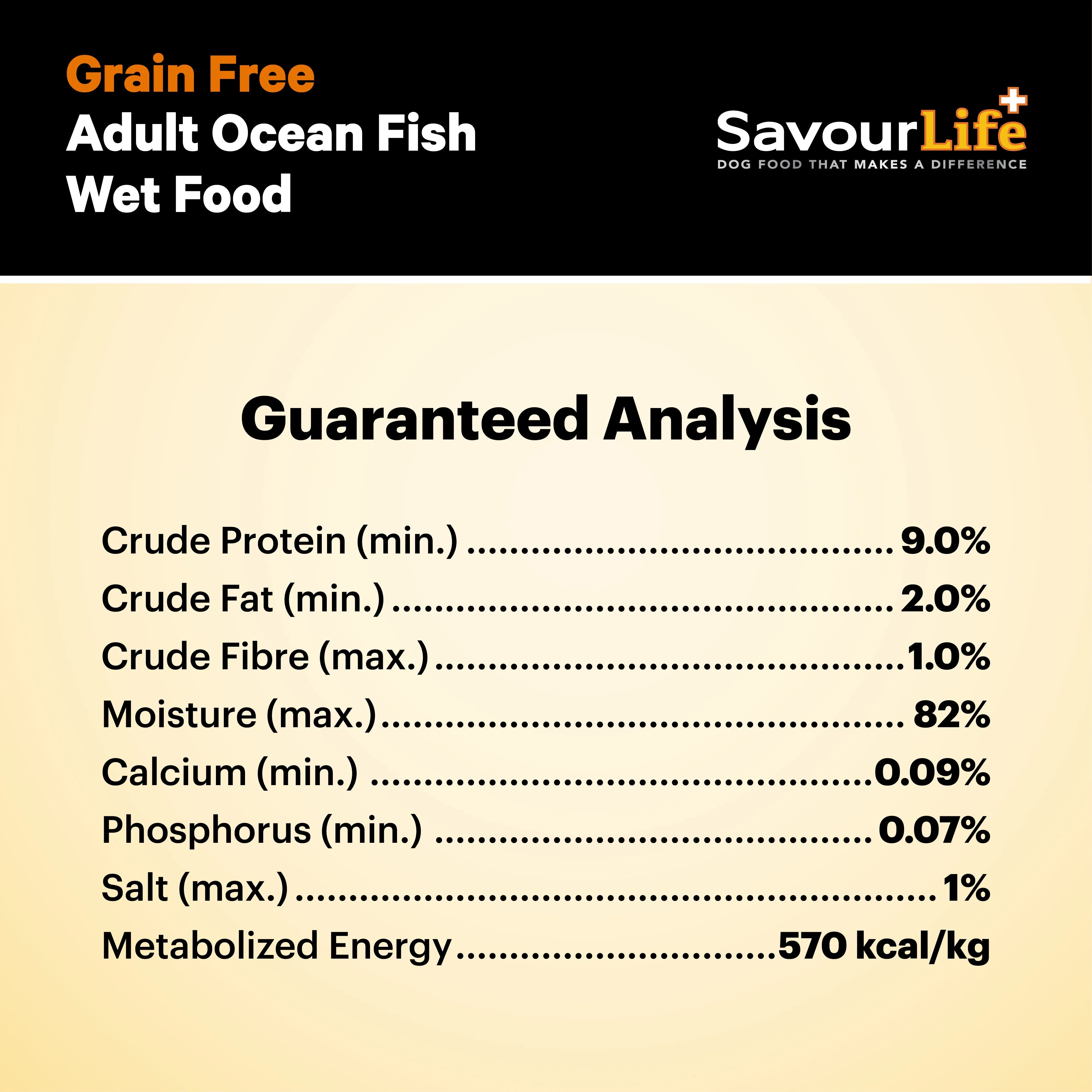 Savourlife Grain Free Ocean Fish Adult Dog Wet Food 375g - Image 10