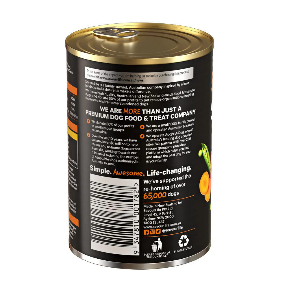 Savourlife Grain Free Ocean Fish Adult Dog Wet Food 375g - Image 3