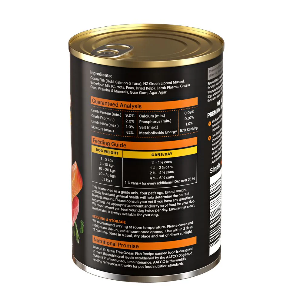 Savourlife Grain Free Ocean Fish Adult Dog Wet Food 375g - Image 4