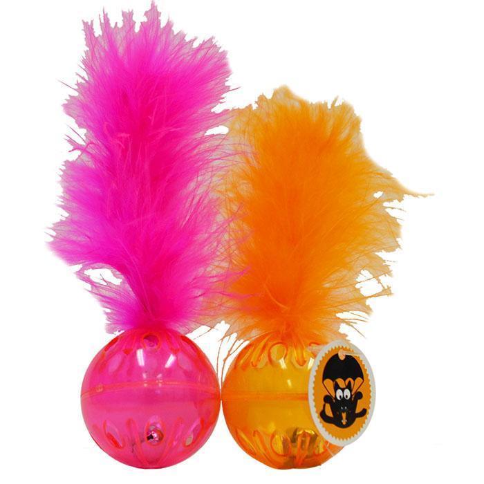 Scream Lattice Ball Orange and Pink Cat Toy - Image 2