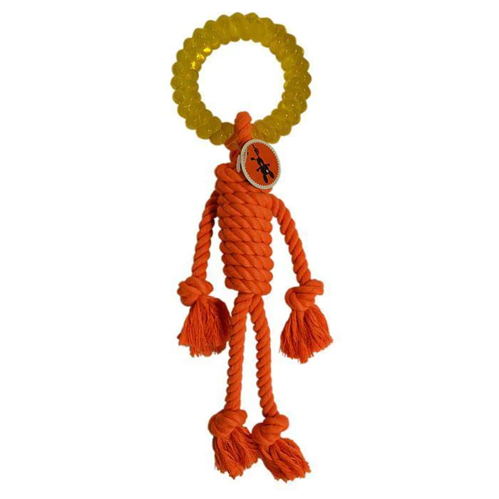 Scream Rope Man Orange Dog Toy - Image 2