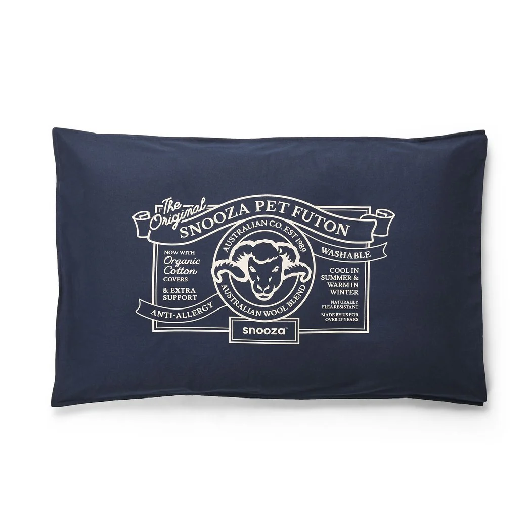 Snooza Organic Pet Futon Blue Dog Bed Mighty - Image 2