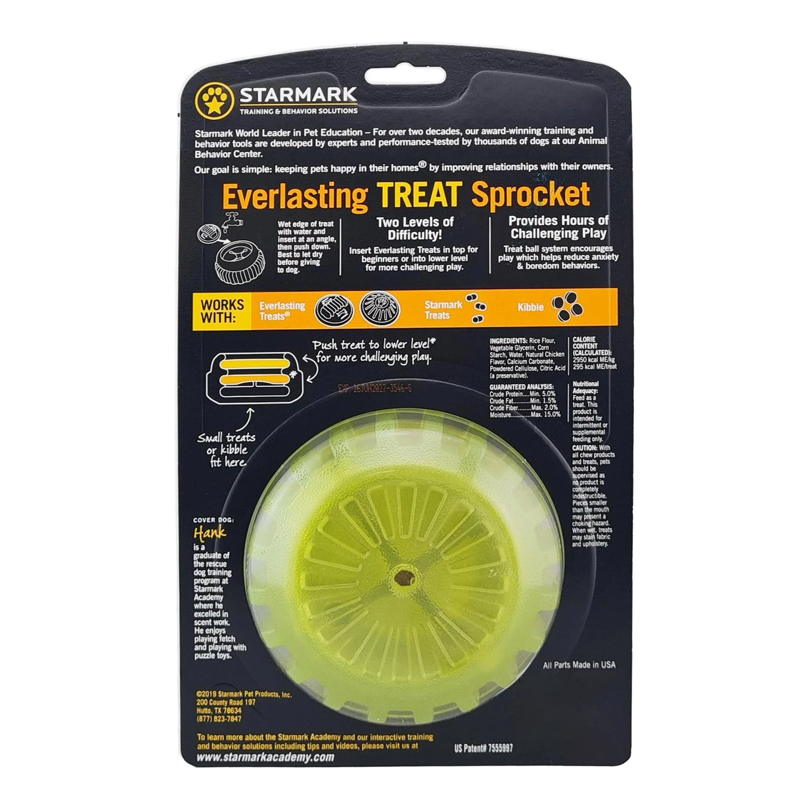 Starmark Everlasting Treat Sprocket Ball Dog Toy Medium - Image 5