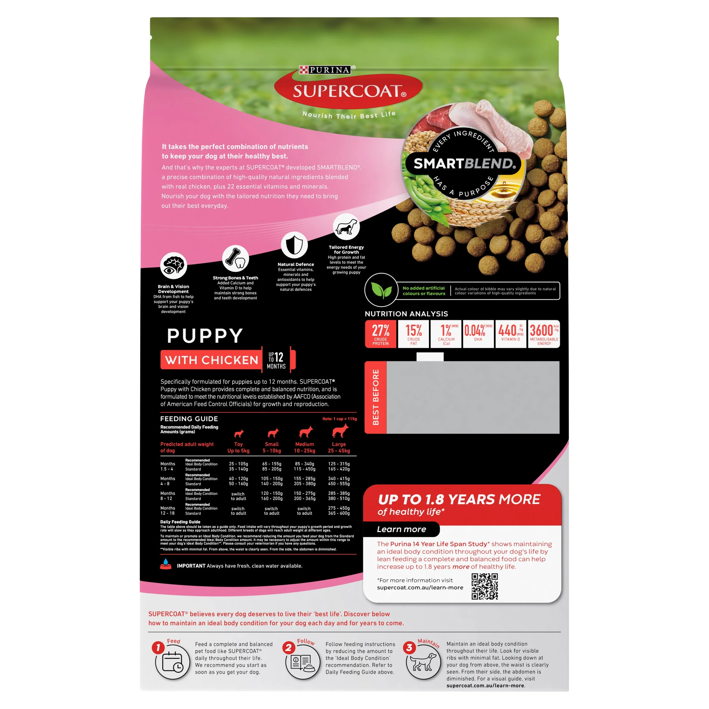 Supercoat Chicken Puppy Dry Dog Food 2.6kg - Image 2