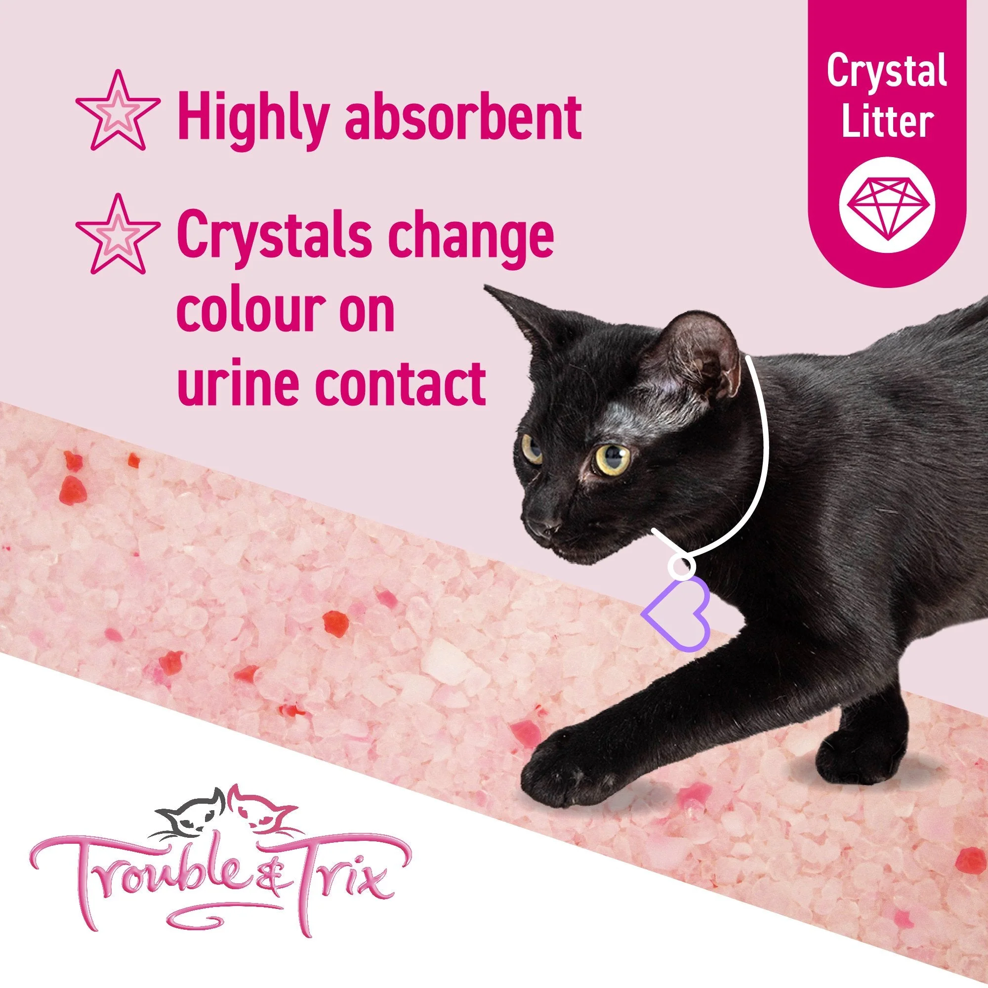 Trouble and Trix Odour Neutralising Lavender Crystal Cat Litter 15L/6.4kg - Image 6