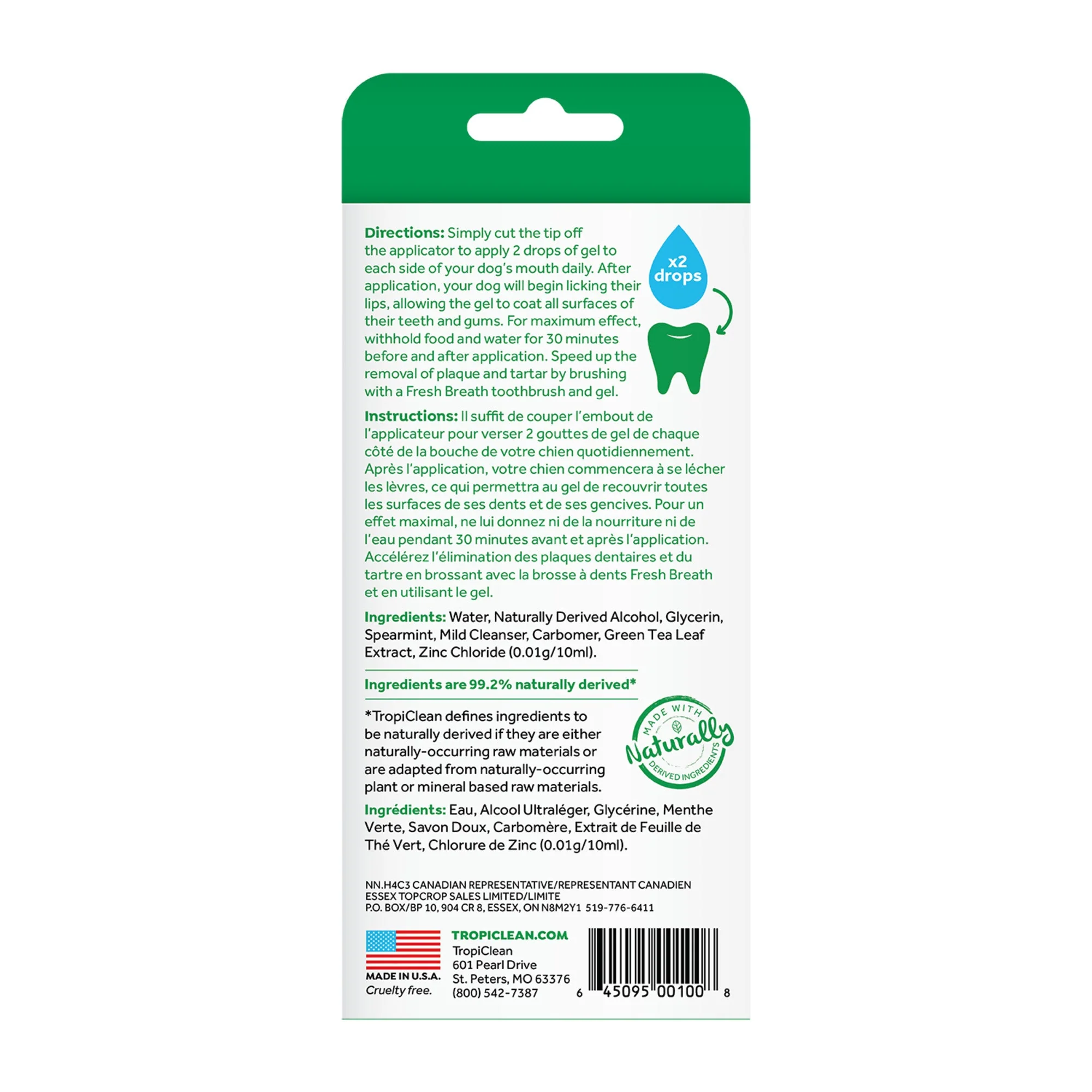 Tropiclean Fresh Breath Clean Teeth Gel 118ml - Image 2