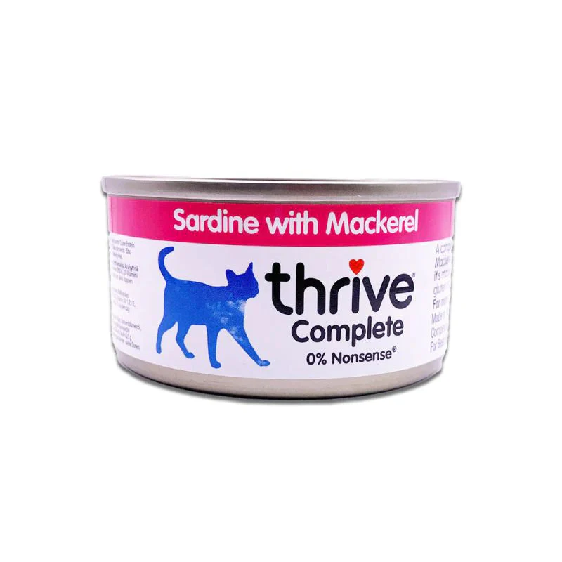 Thrive Sardine and Mackerel Wet Cat Food 75g x12 - Image 2