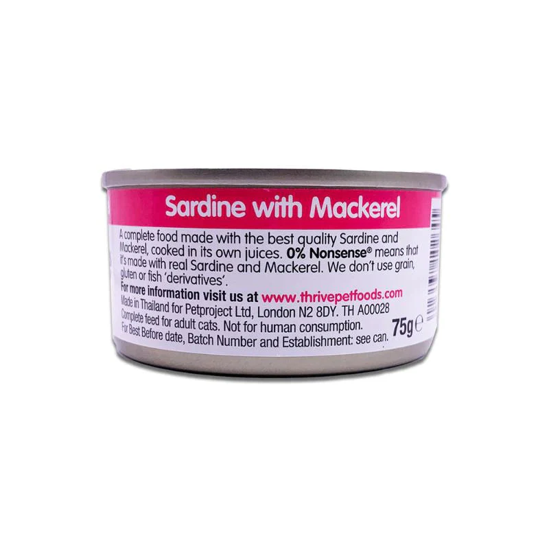 Thrive Sardine and Mackerel Wet Cat Food 75g x12 - Image 5